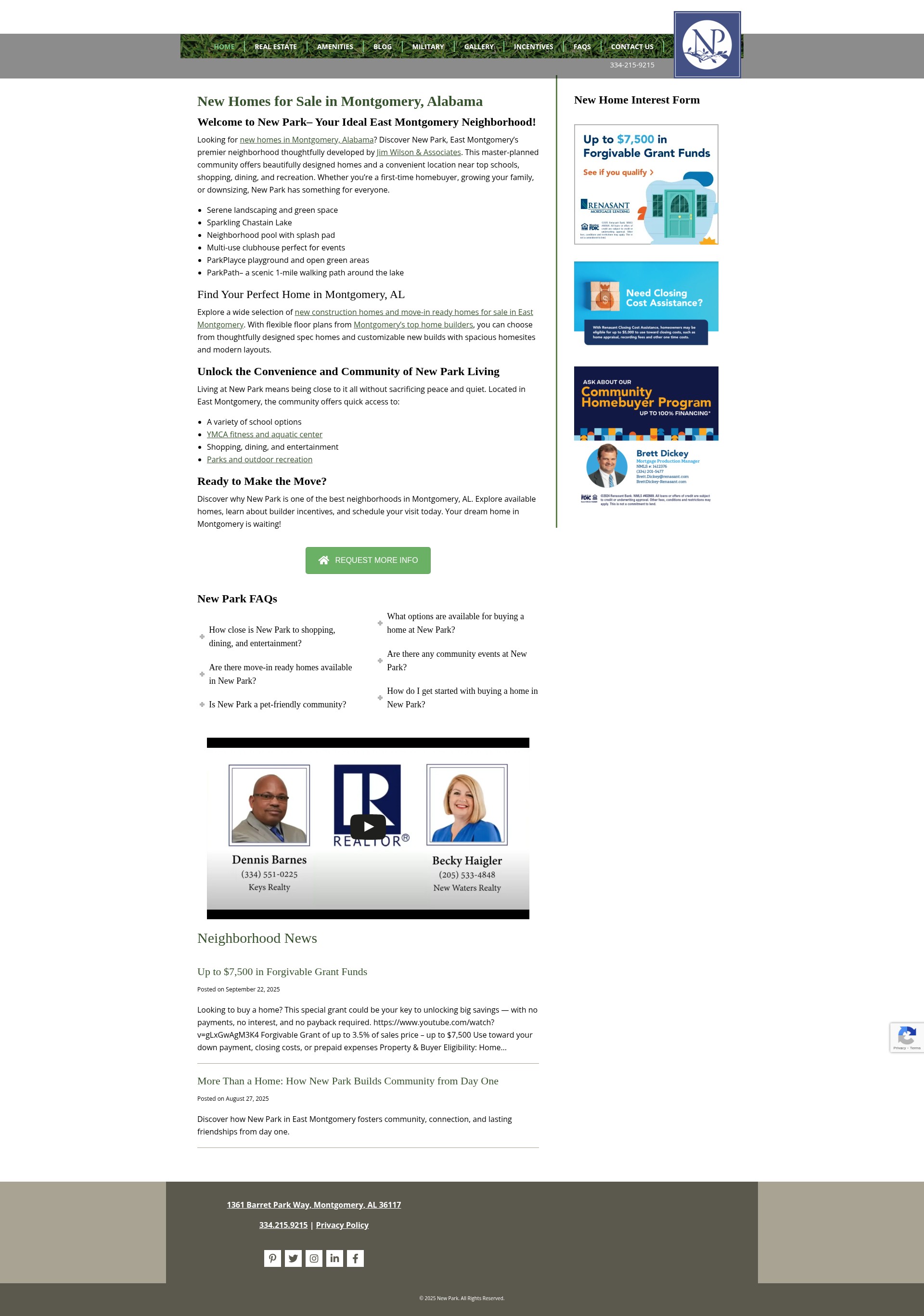 Screenshot of newparkliving.com