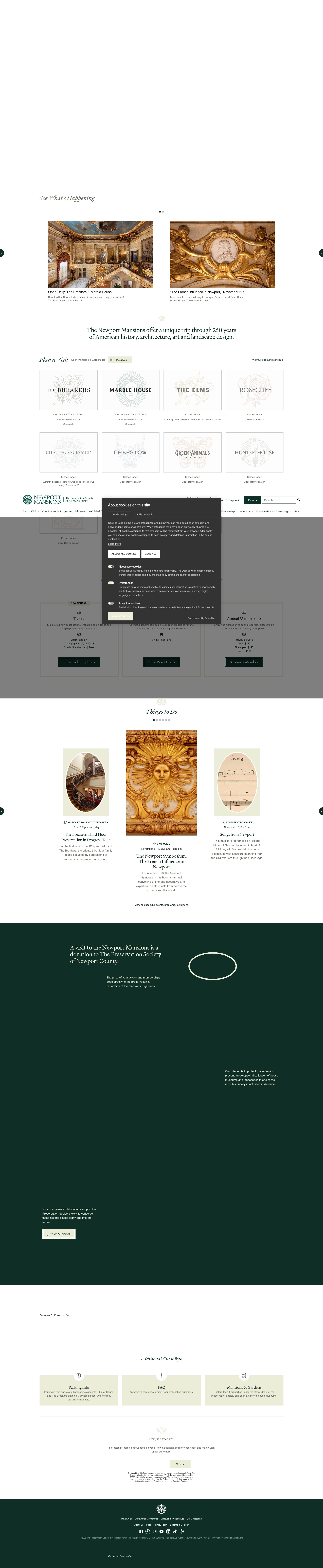 Screenshot of newportmansions.org