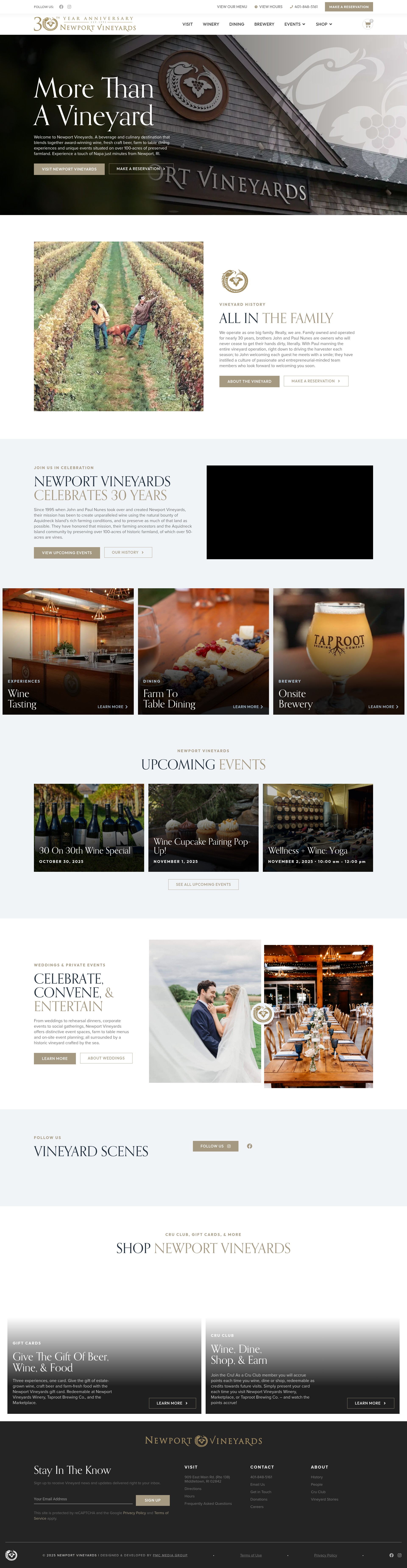 Screenshot of newportvineyards.com