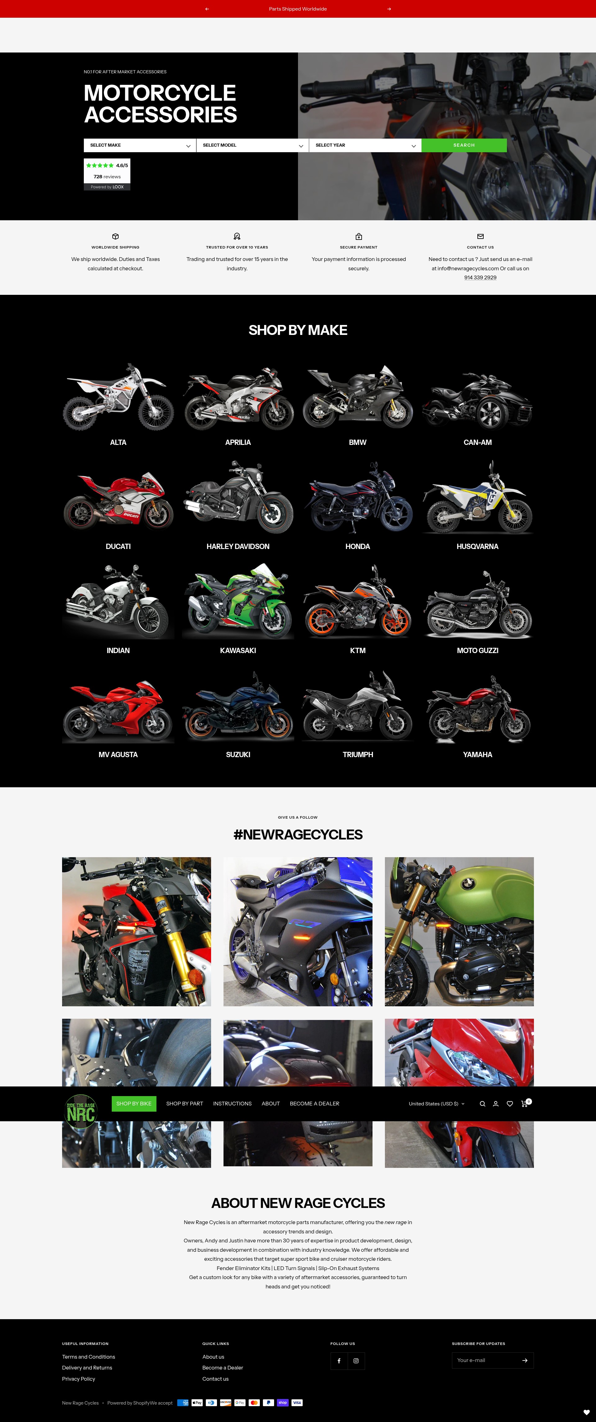 Screenshot of newragecycles.com