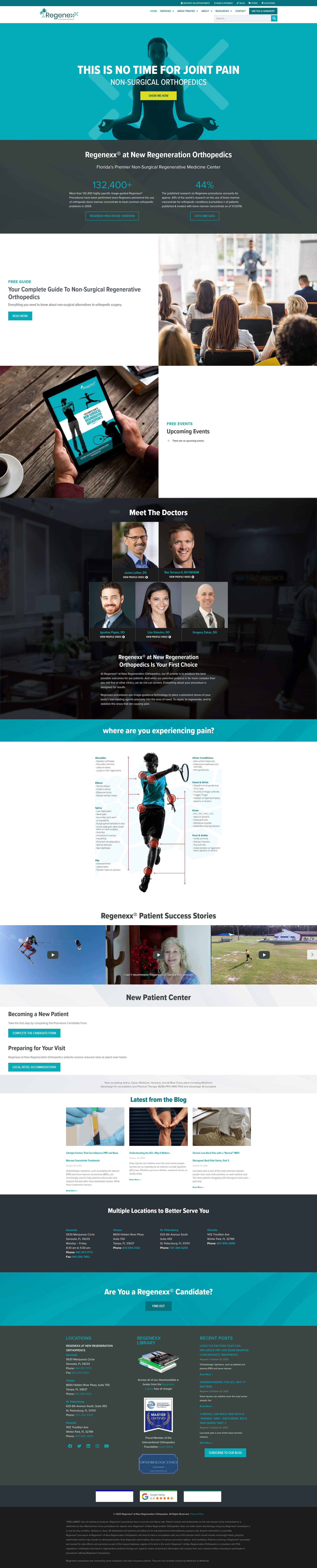 Screenshot of newregenortho.com