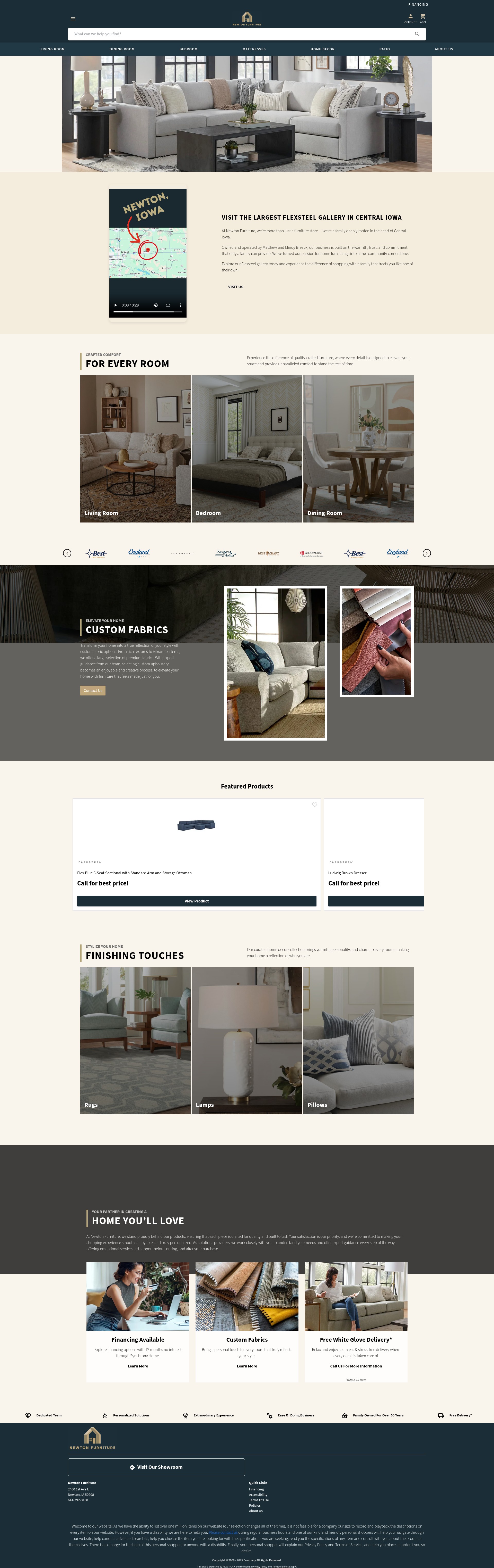 Screenshot of newtonfurniture.com