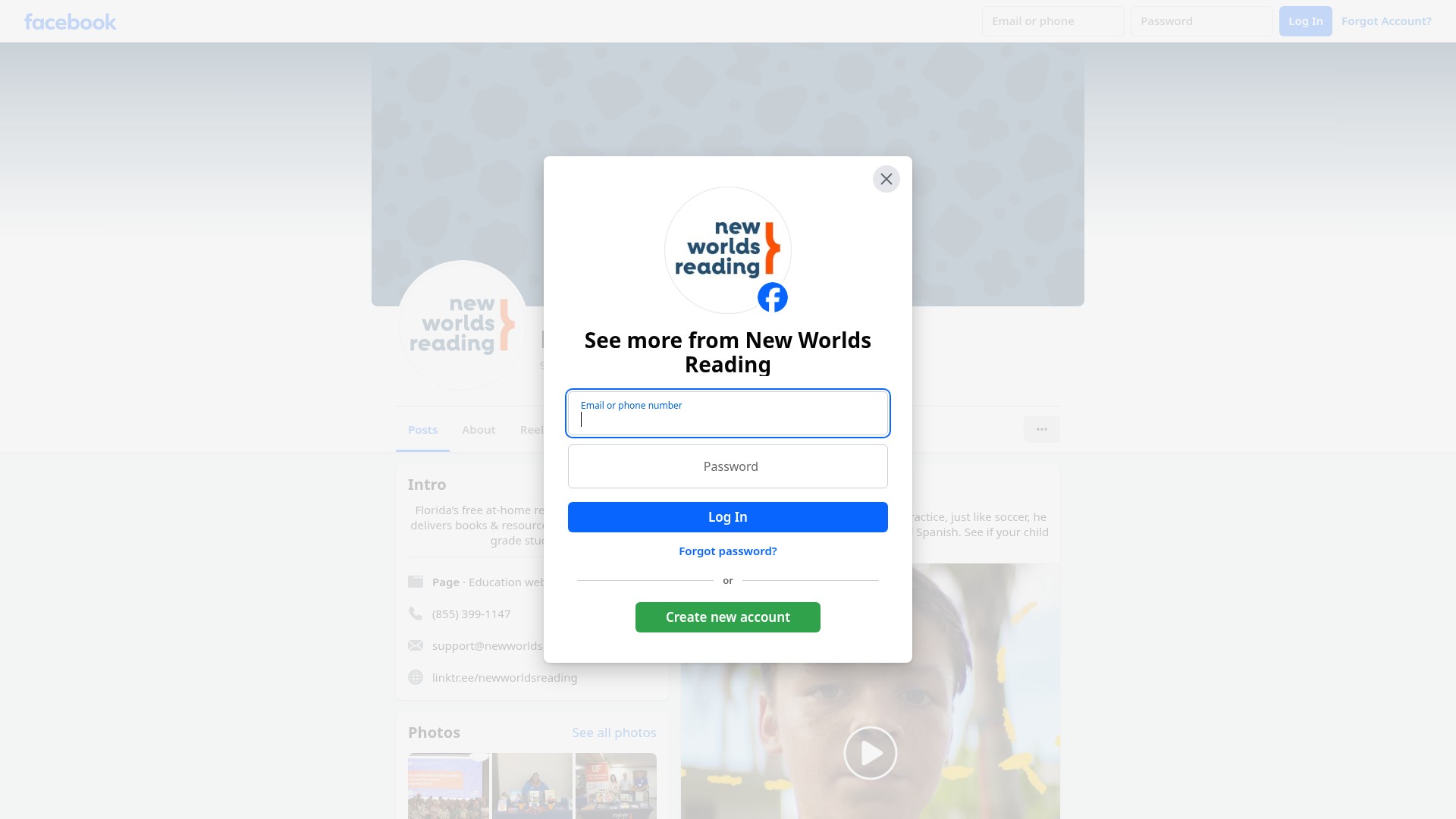 Screenshot of newworldsreading.com