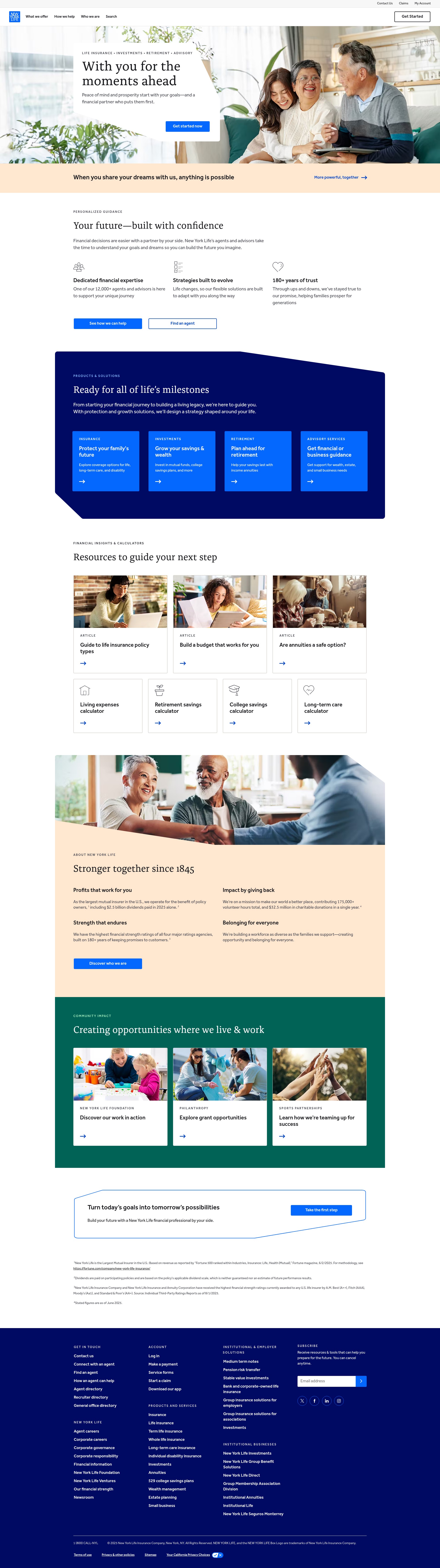 Screenshot of newyorklife.com