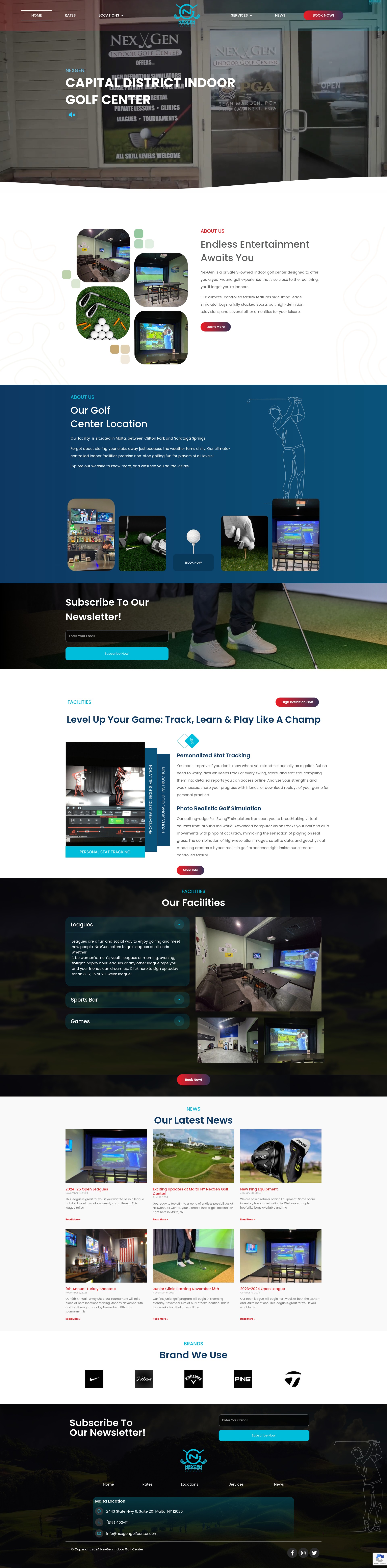 Screenshot of nexgengolfcenter.com