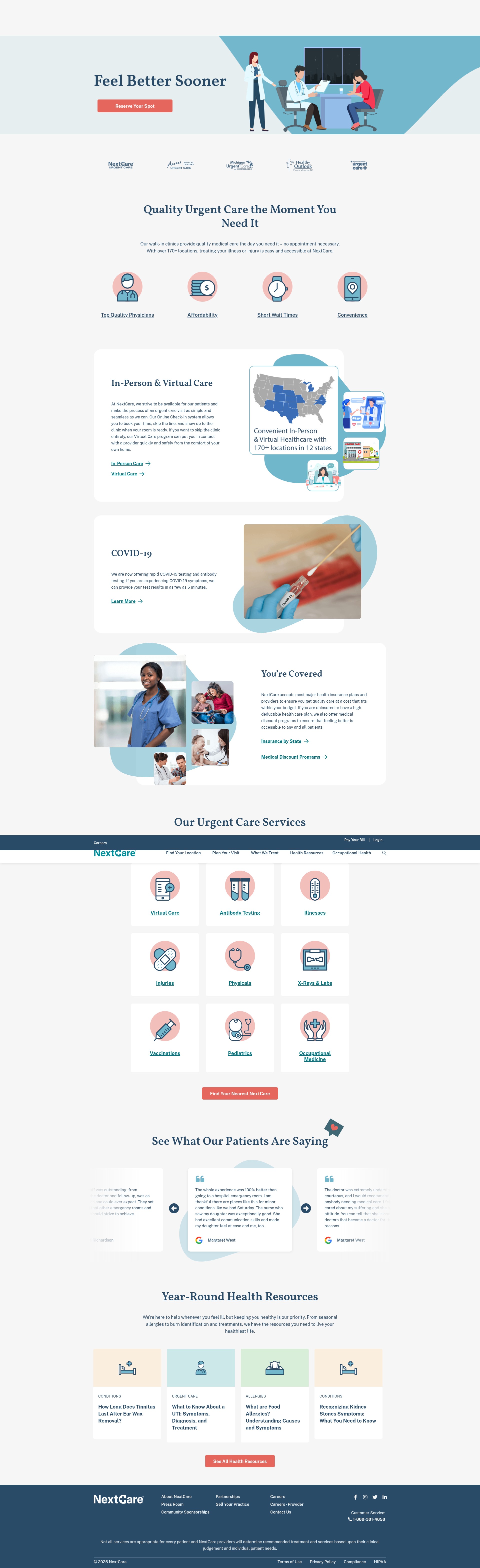 Screenshot of nextcare.com