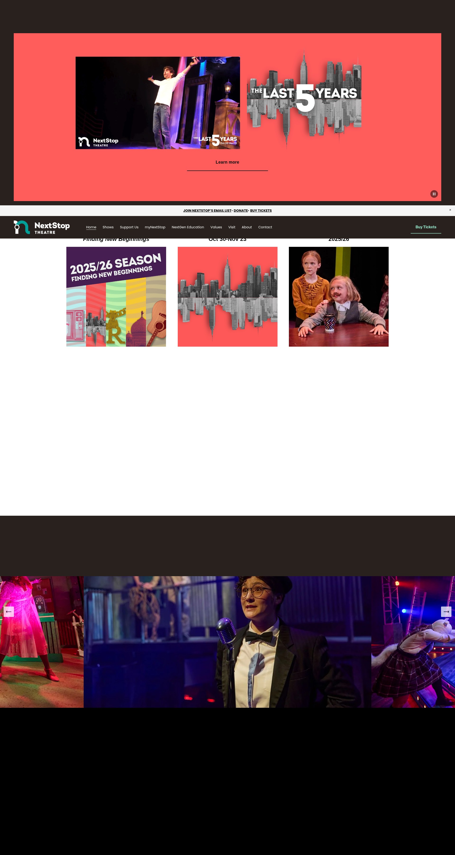 Screenshot of nextstoptheatre.org