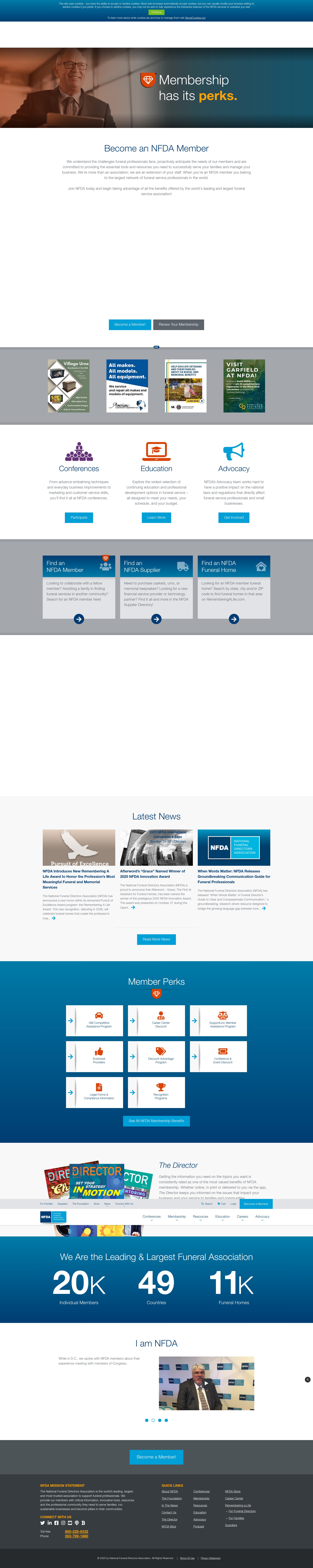 Screenshot of nfda.org
