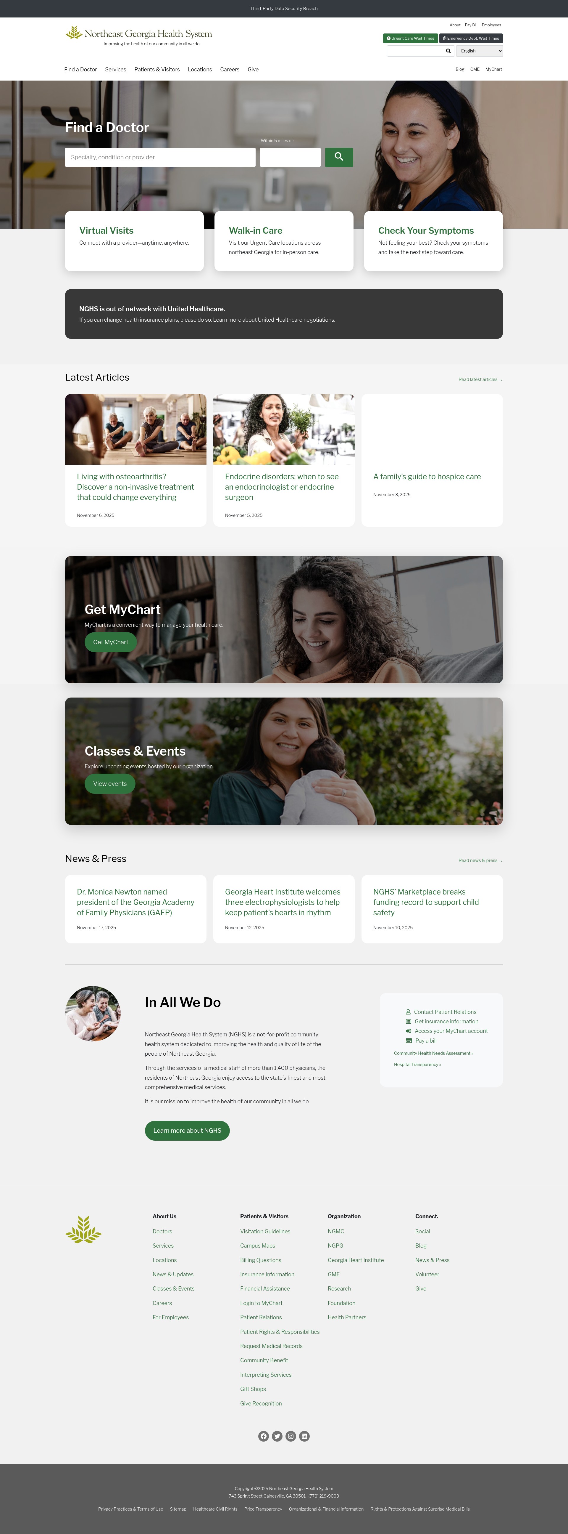 Screenshot of nghs.com