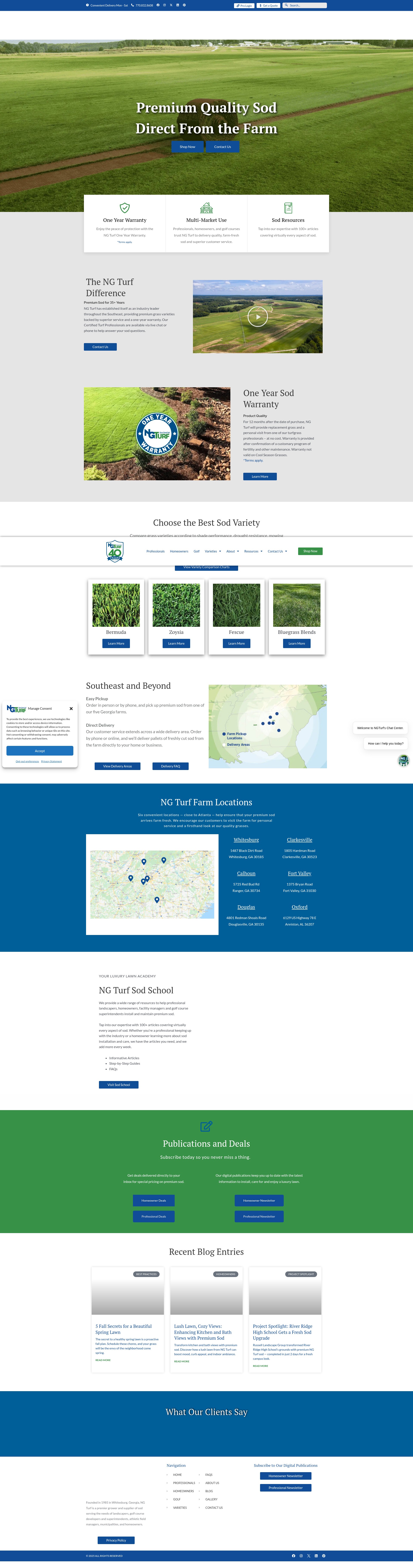 Screenshot of ngturf.com