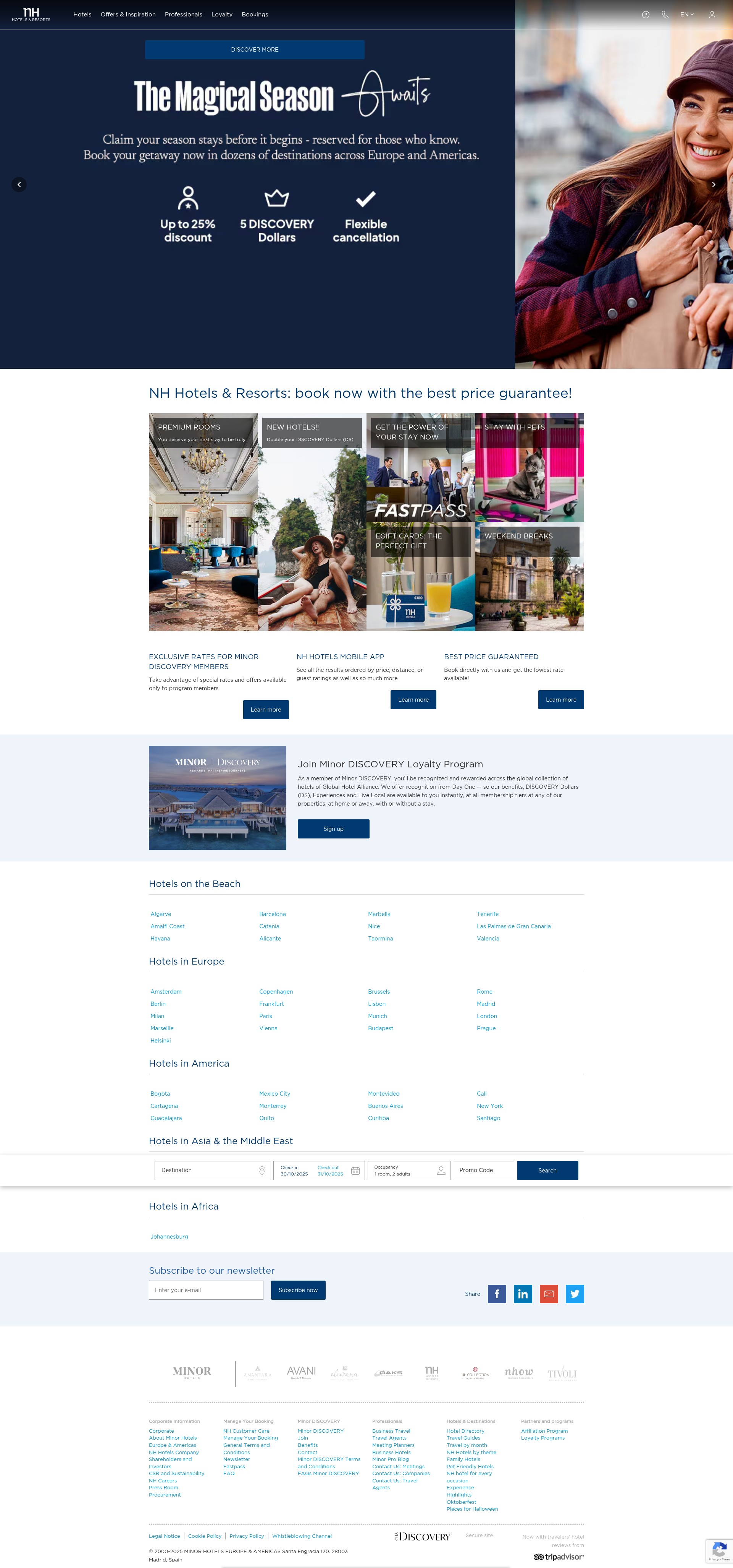 Screenshot of nh-hotels.com