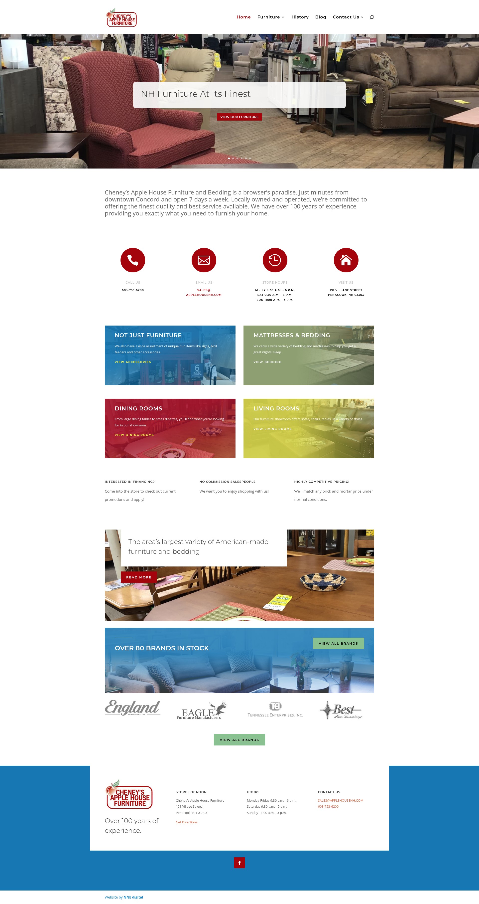 Screenshot of nhfurniturestore.com