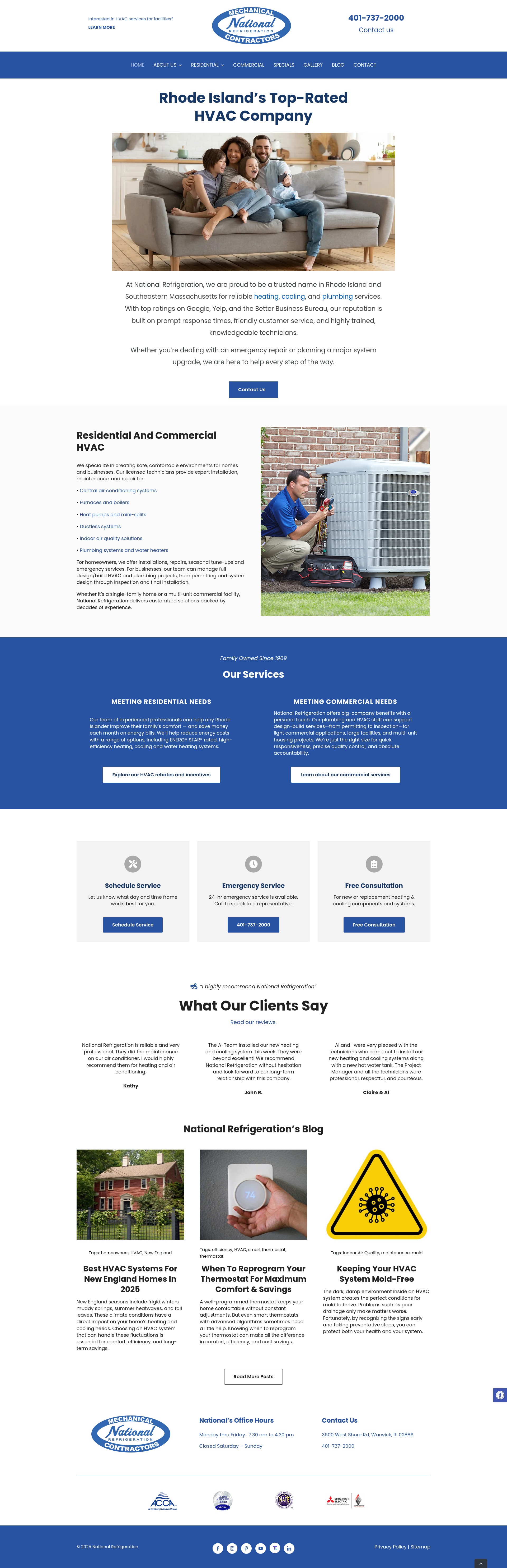 Screenshot of nhvac.com