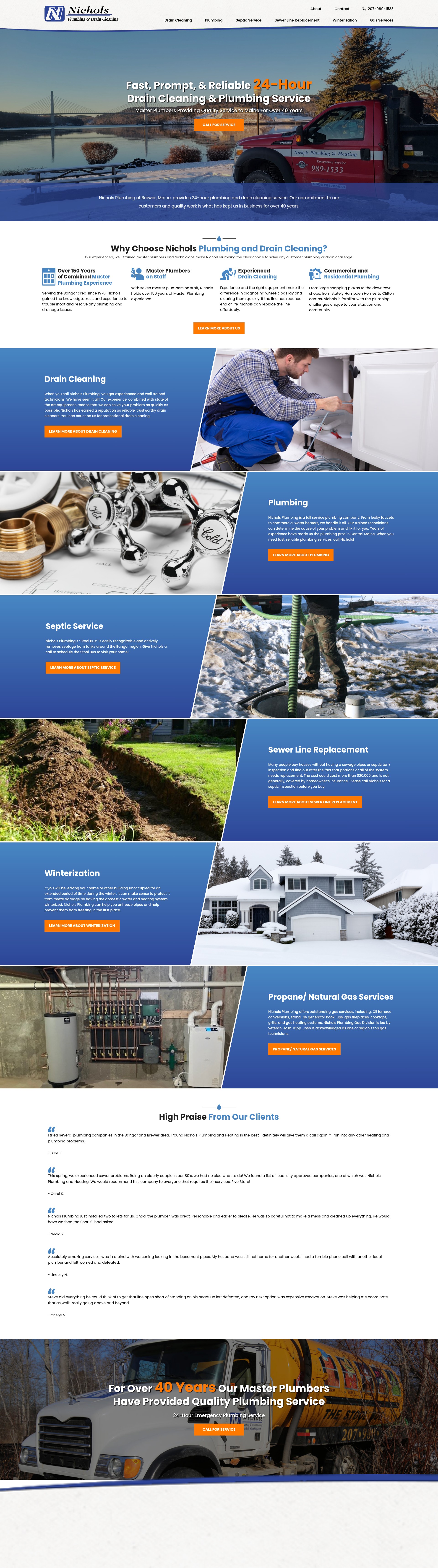 Screenshot of nichols-plumbing.com