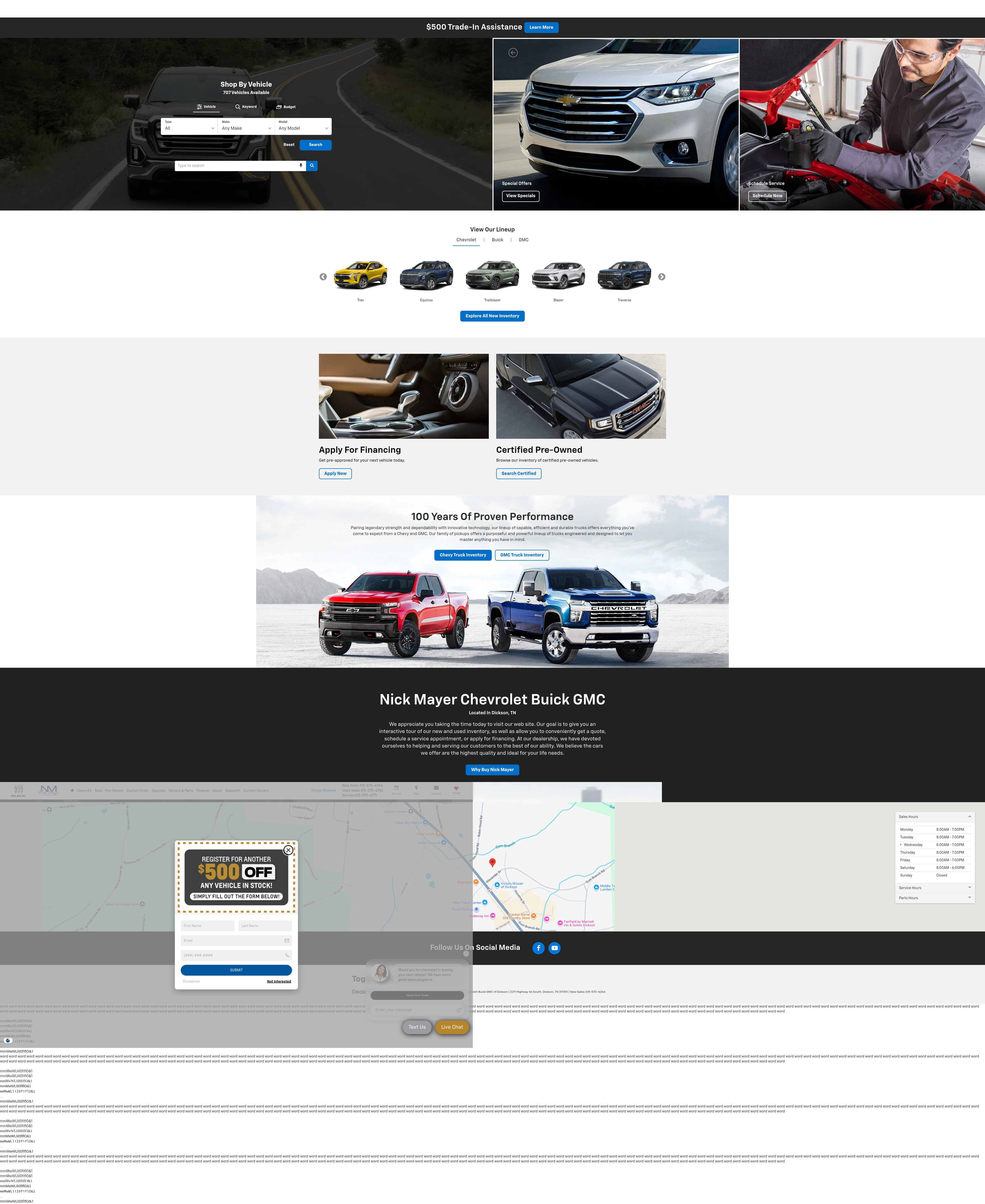 Screenshot of nickmayerchevybuickgmc.com