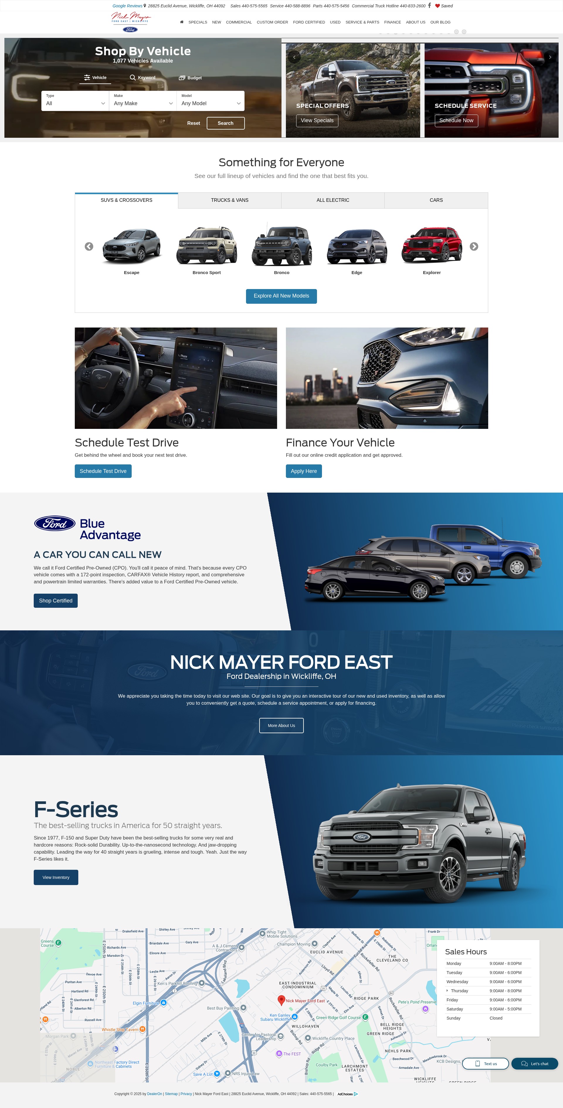 Screenshot of nickmayerfordeast.com