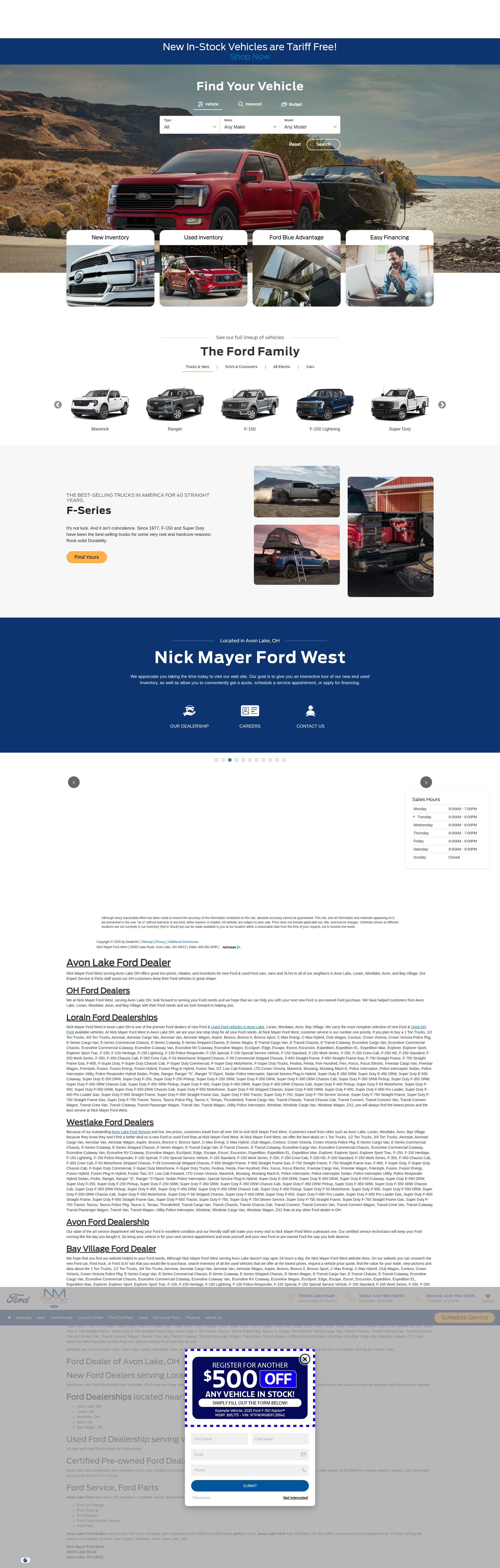 Screenshot of nickmayerfordwest.com