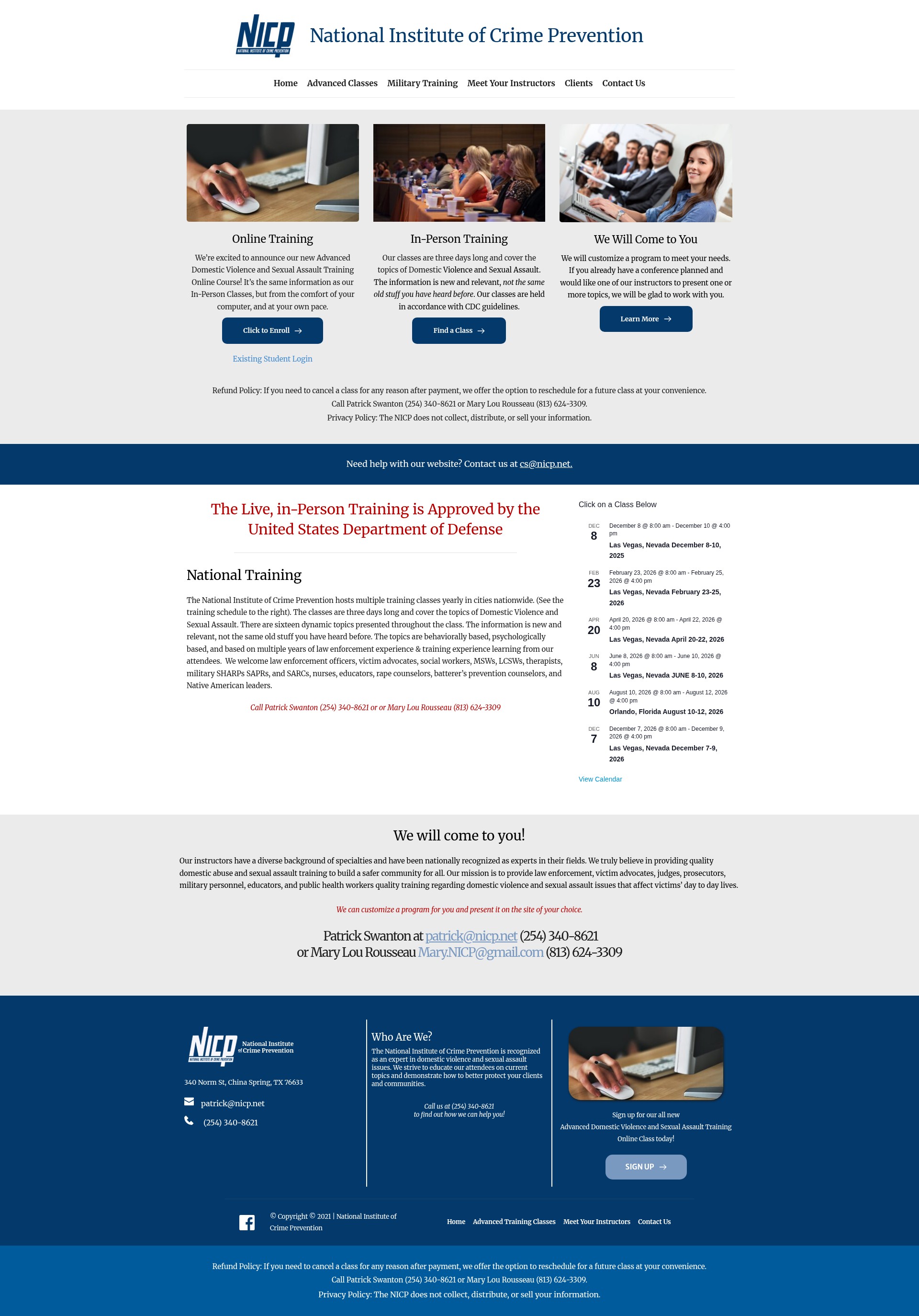 Screenshot of nicp.net