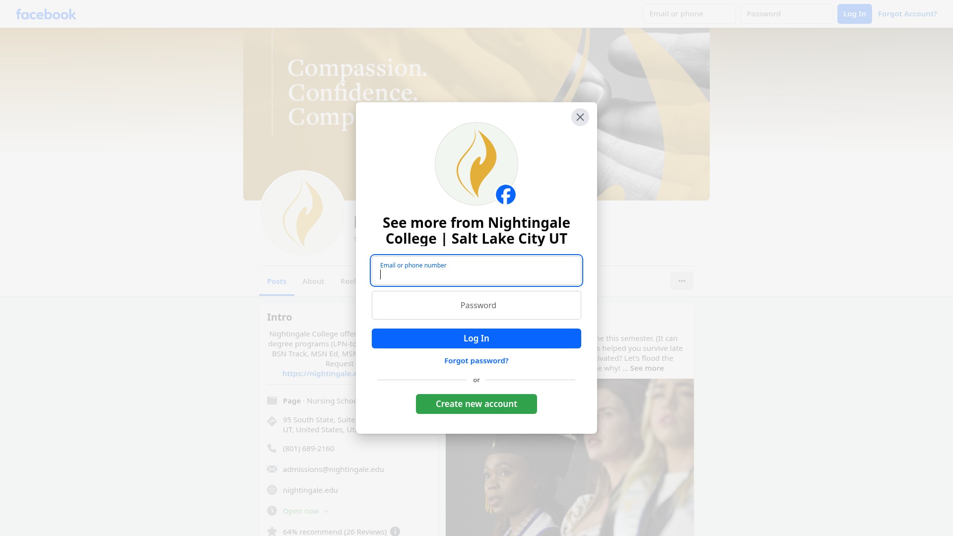 Screenshot of nightingale.edu