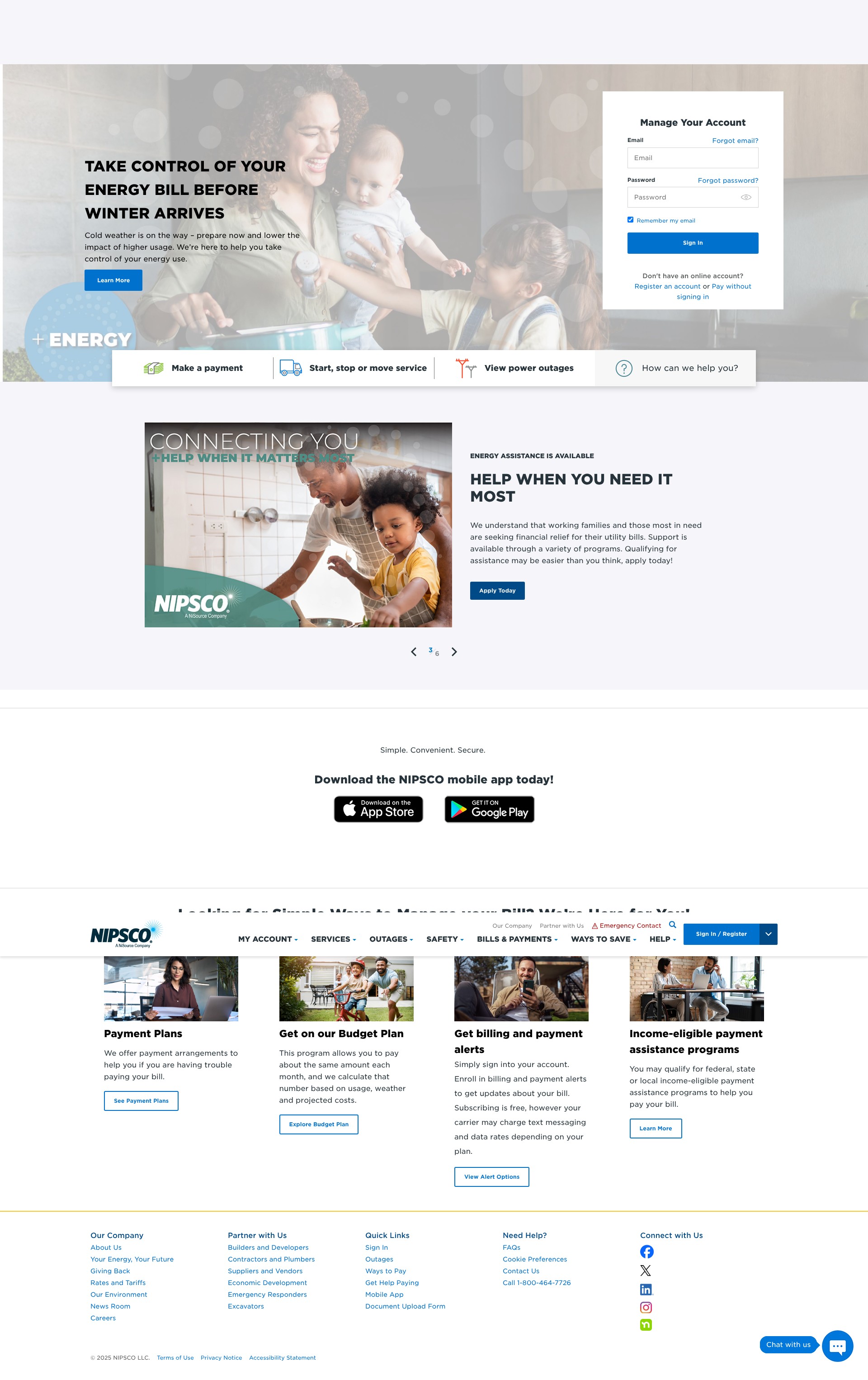 Screenshot of nipsco.com