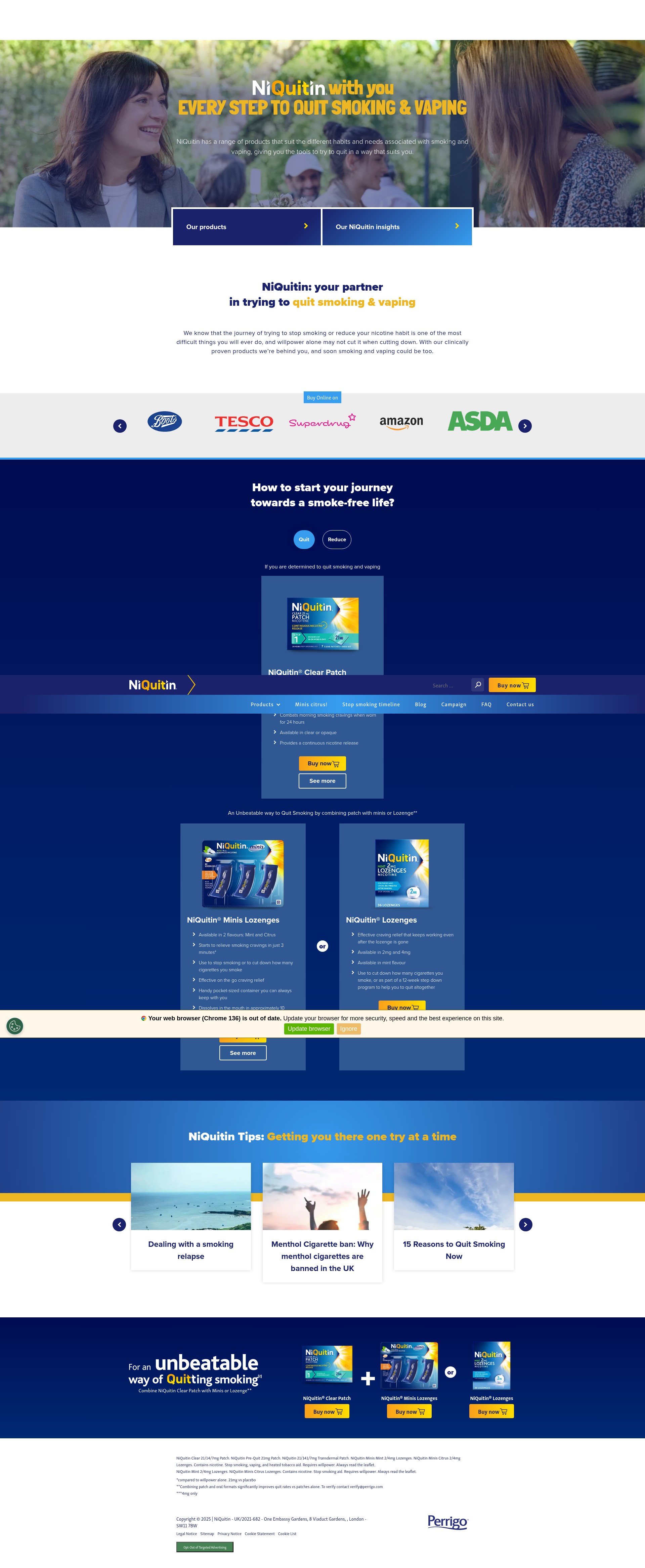 Screenshot of niquitin.co.uk