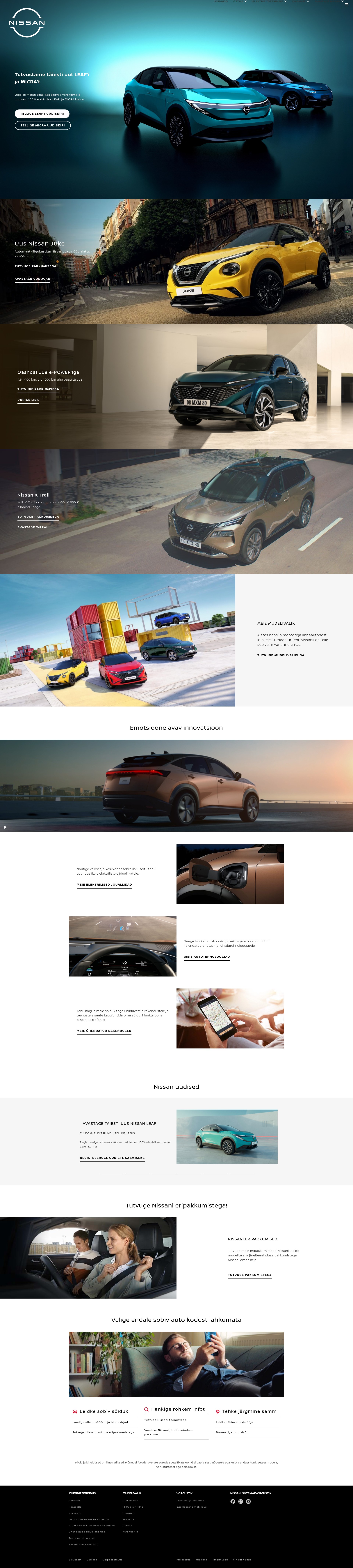 Screenshot of nissan.ee
