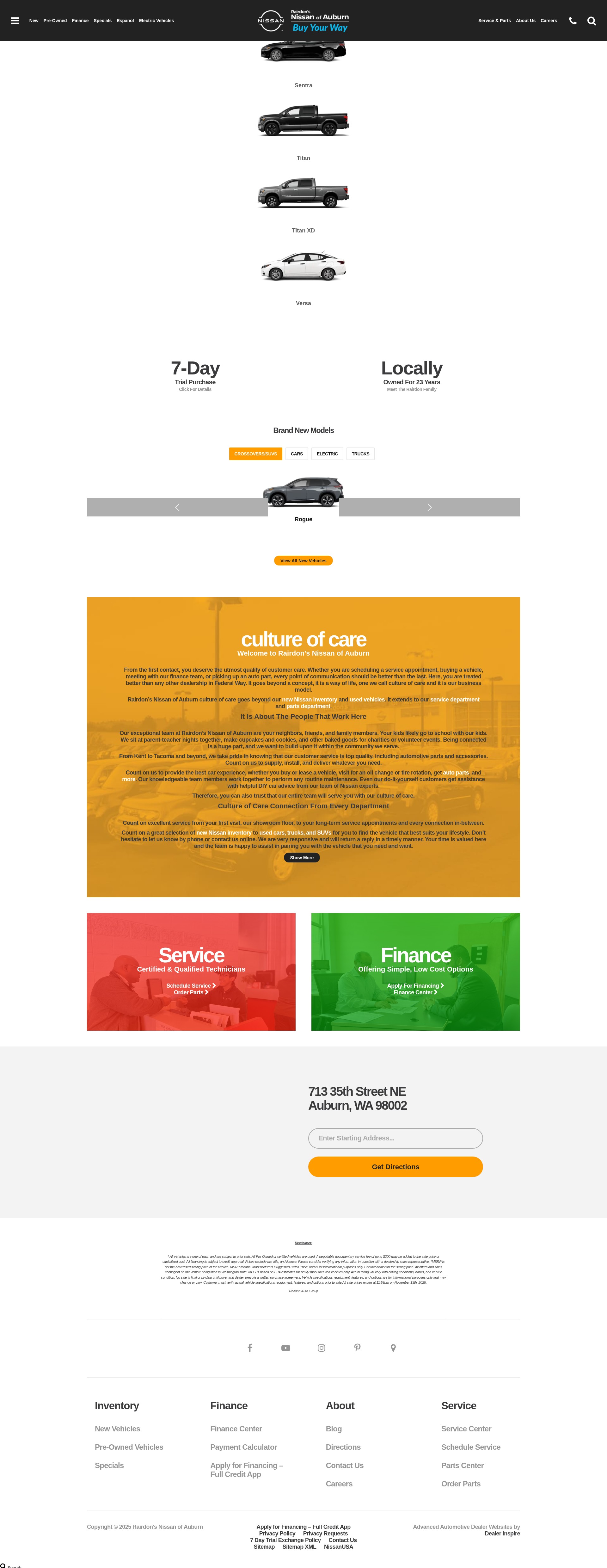 Screenshot of nissanofauburn.com