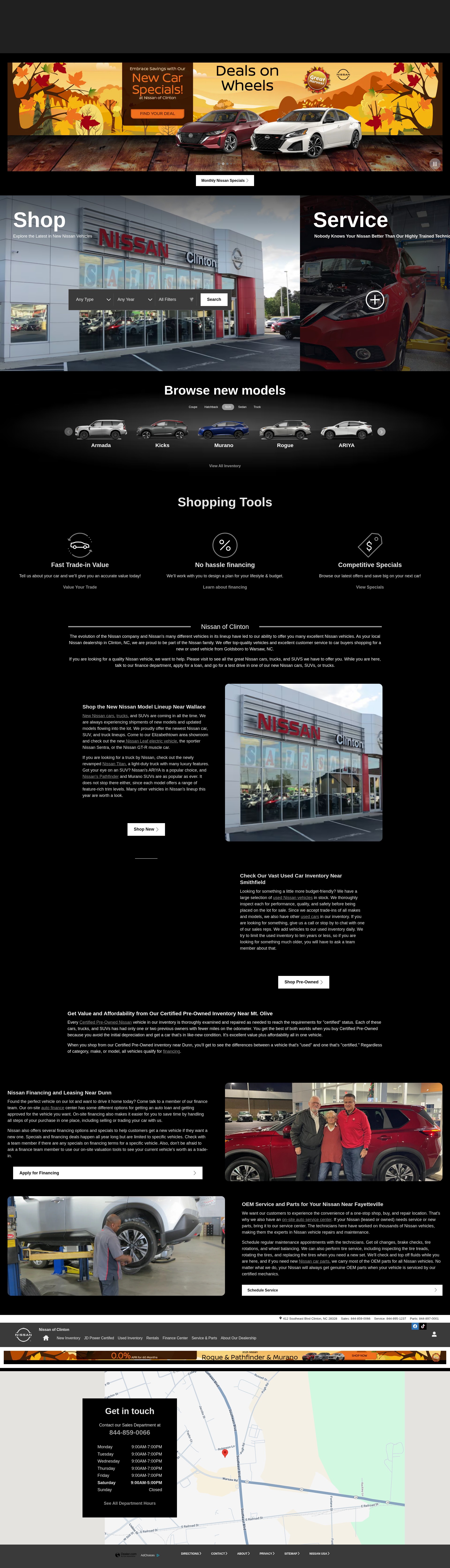 Screenshot of nissanofclinton.com
