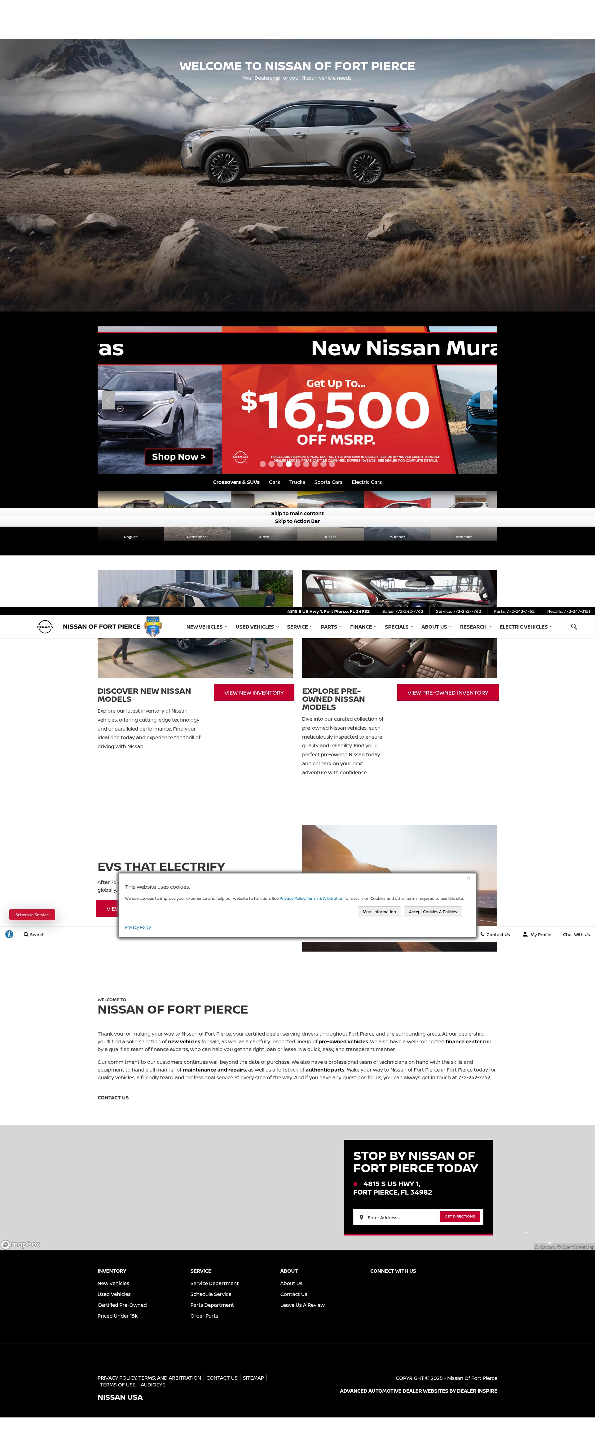 Screenshot of nissanoffortpierce.com