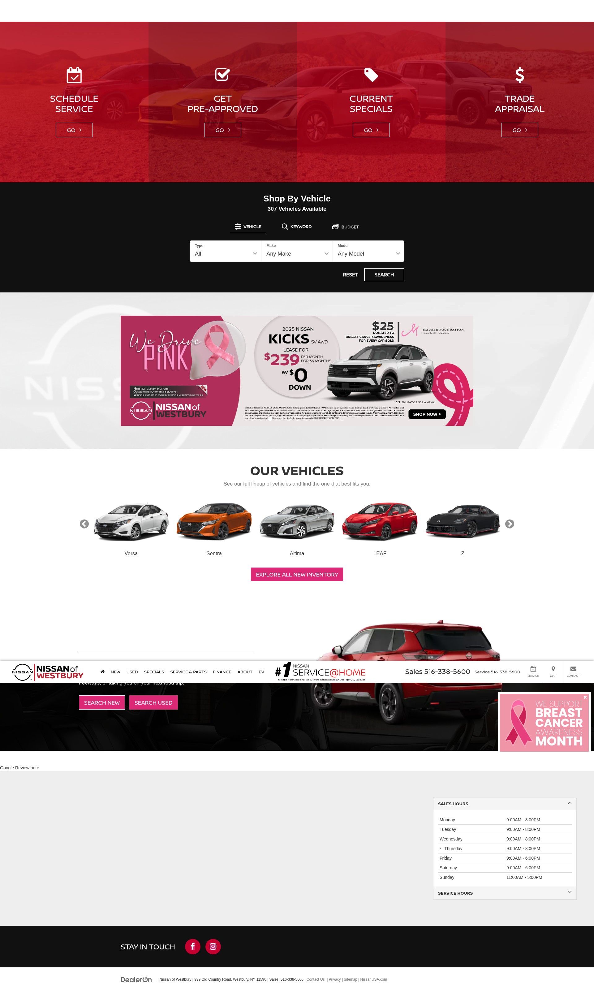Screenshot of nissanofwestbury.com