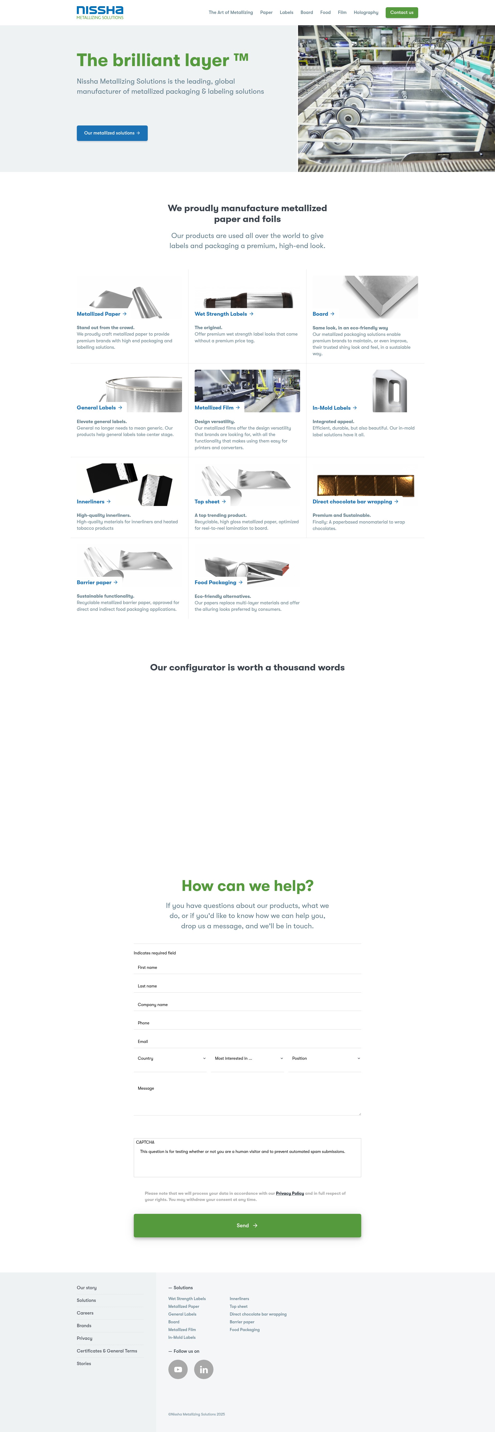 Screenshot of nisshametallizing.com