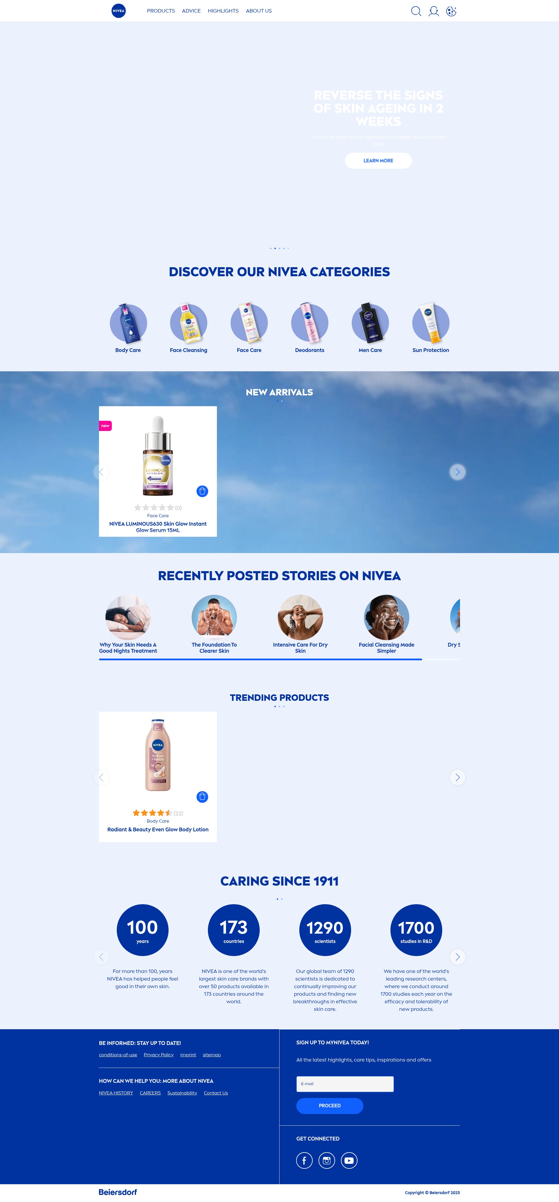 Screenshot of nivea.co.za