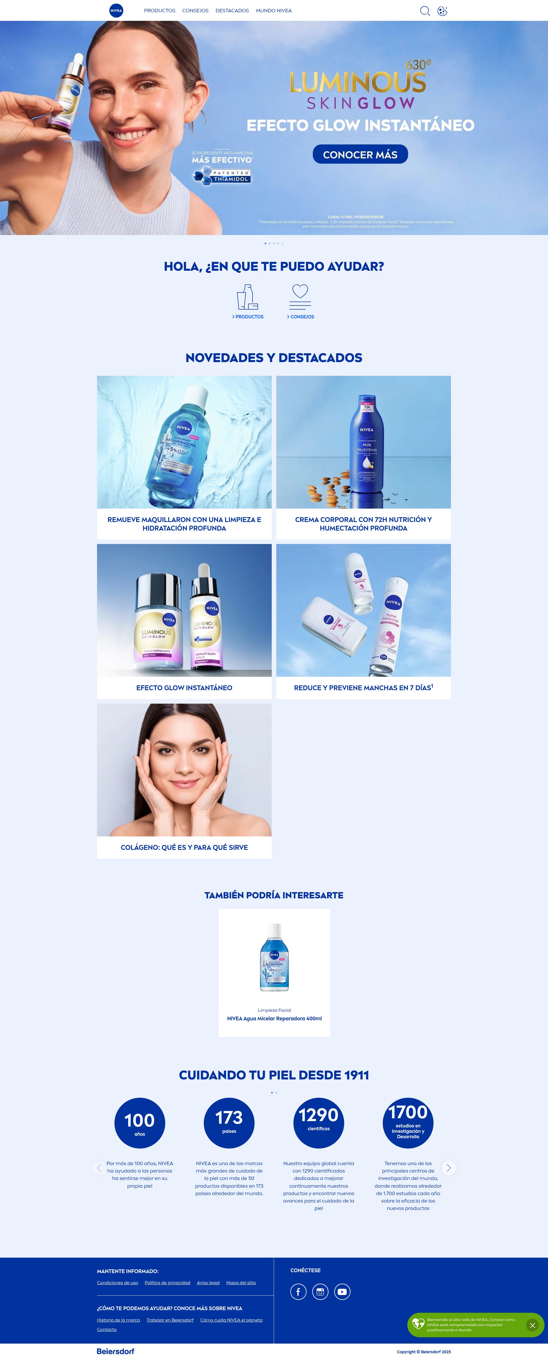 Screenshot of nivea.com.gt