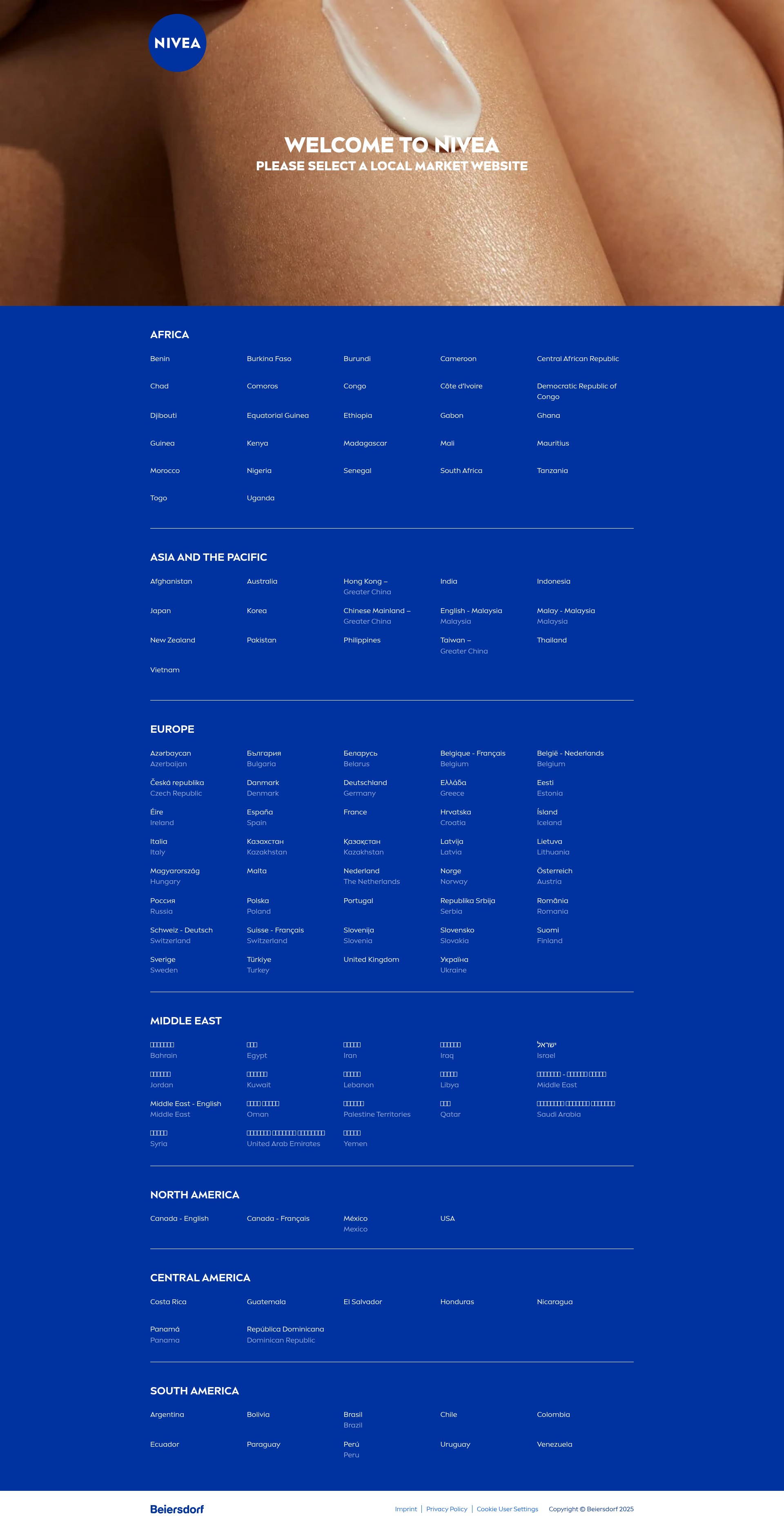 Screenshot of nivea.com