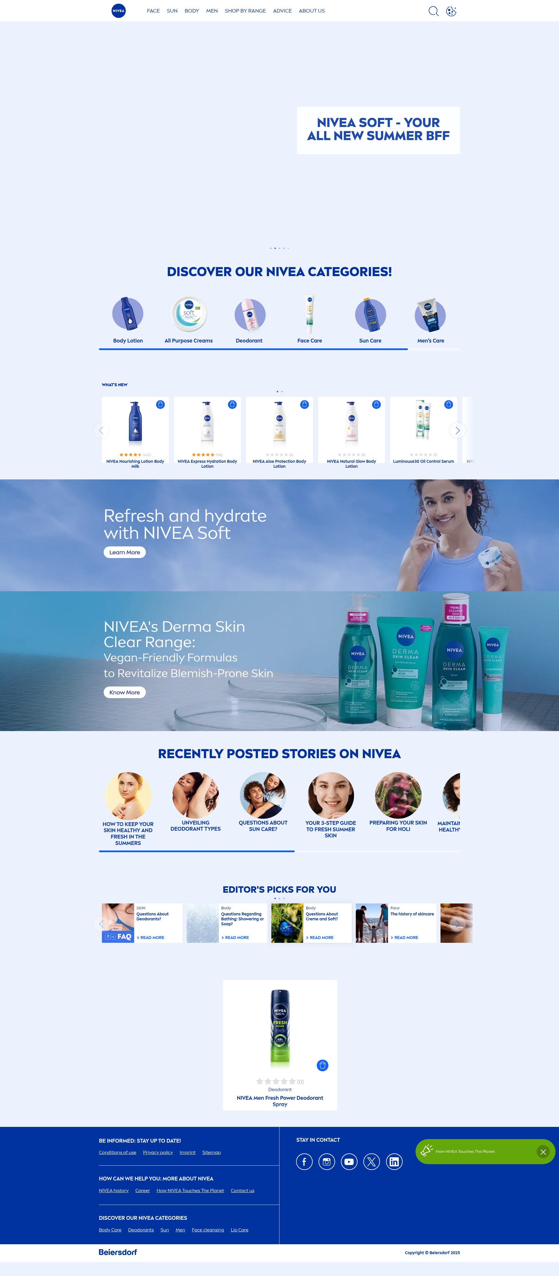 Screenshot of nivea.in