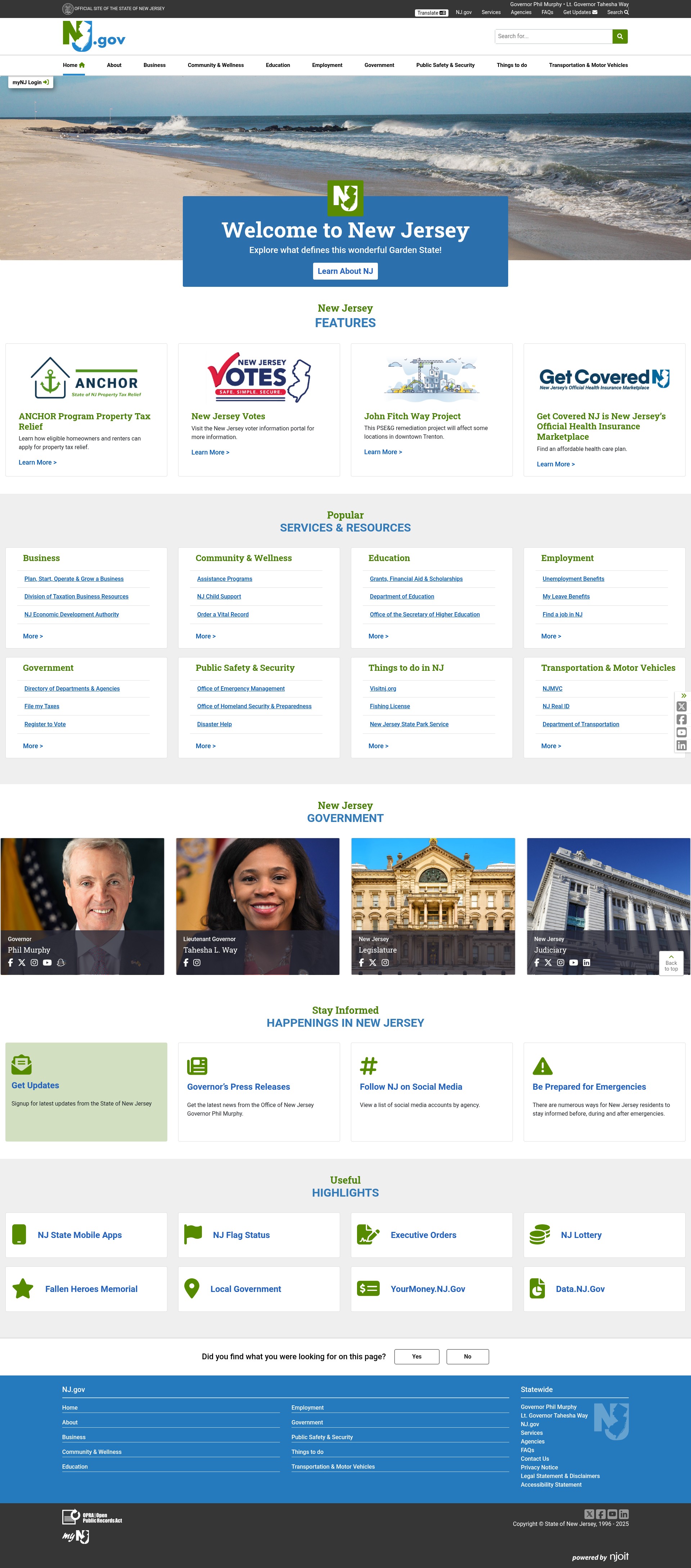 Screenshot of nj.gov