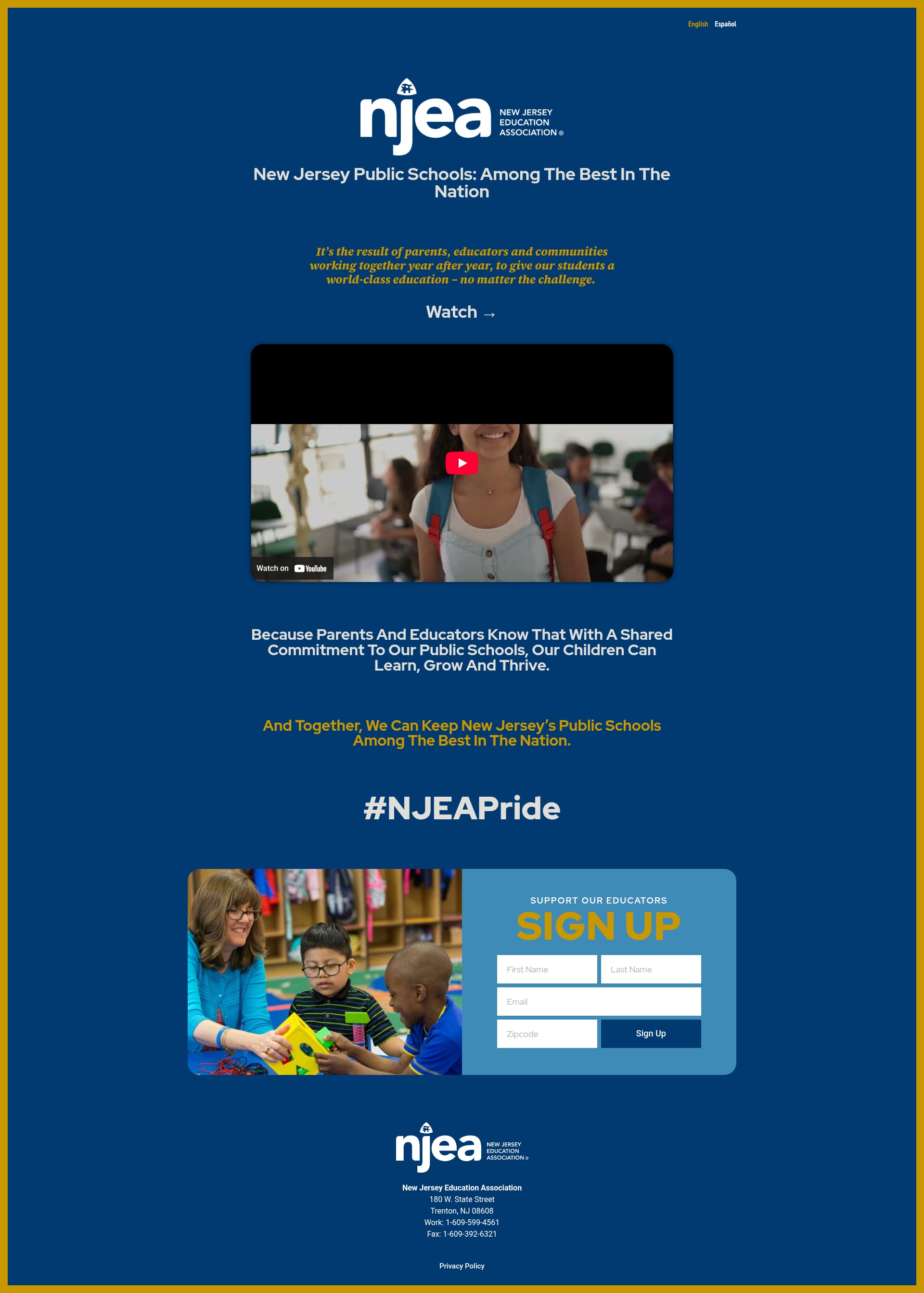 Screenshot of njeapride.org