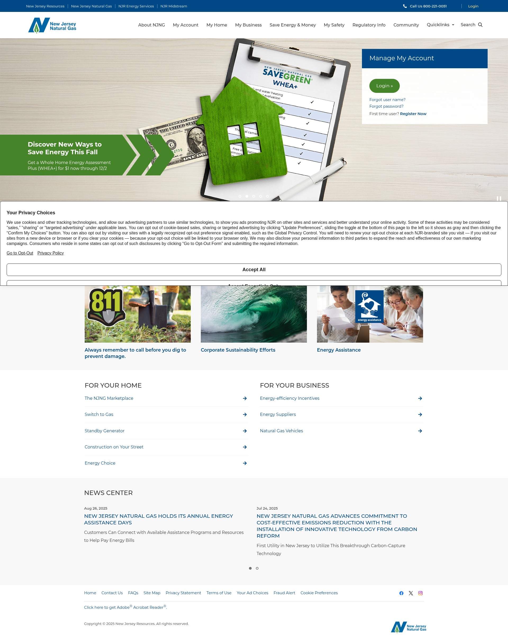 Screenshot of njng.com