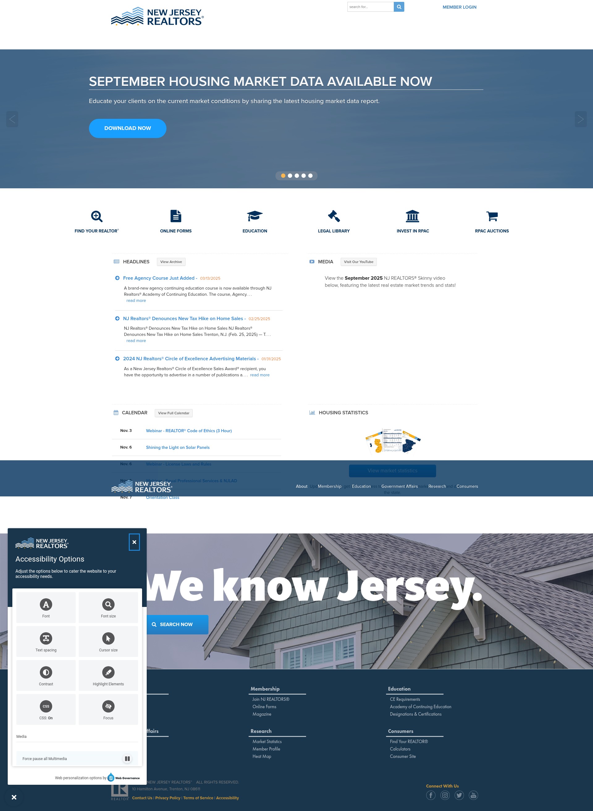Screenshot of njrealtor.com
