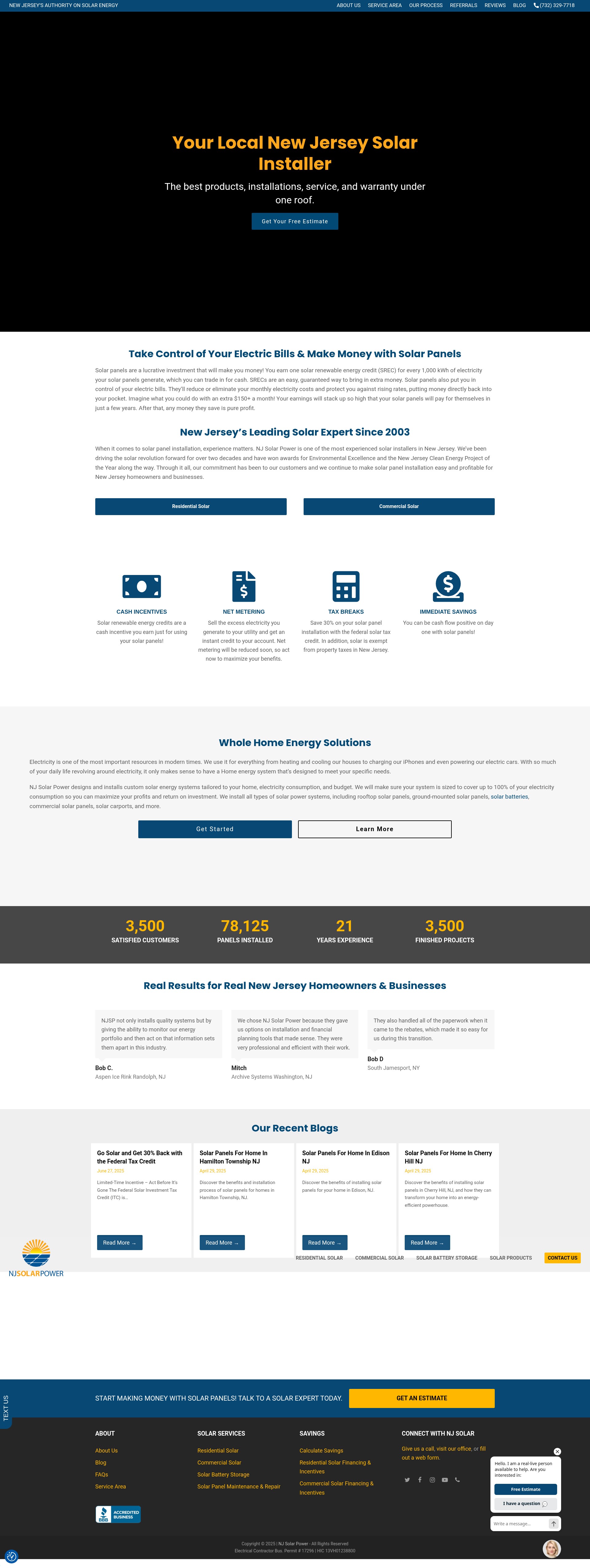 Screenshot of njsolarpower.com