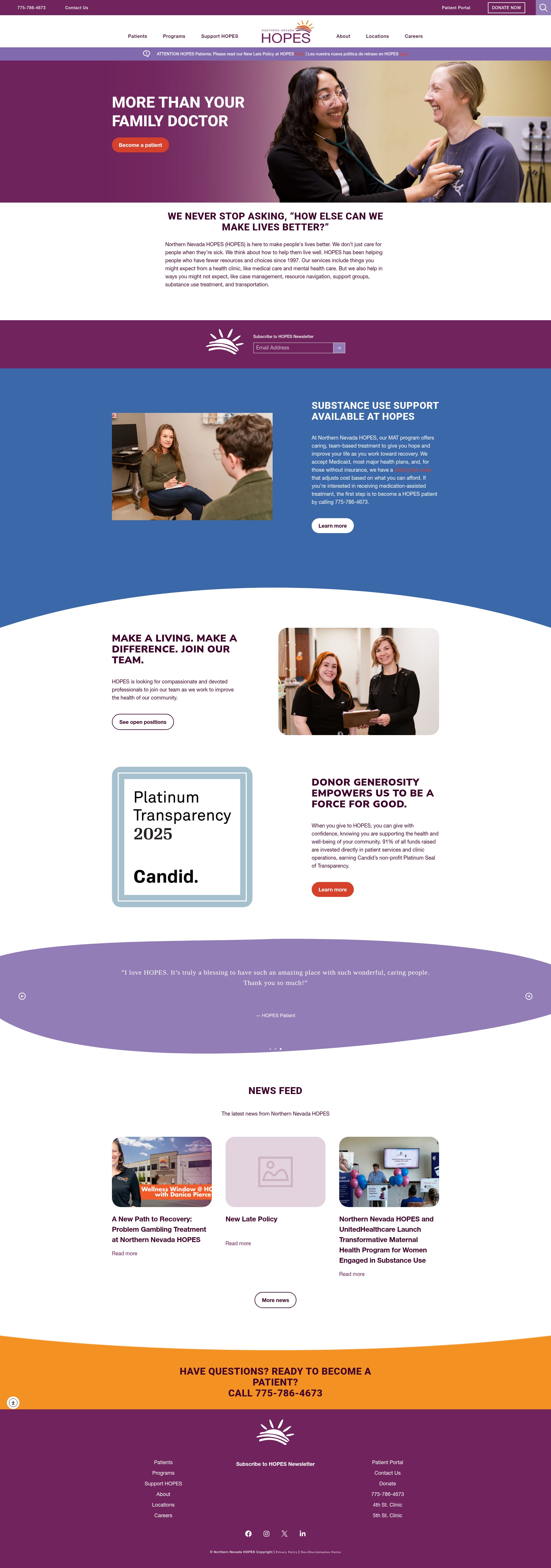 Screenshot of nnhopes.org