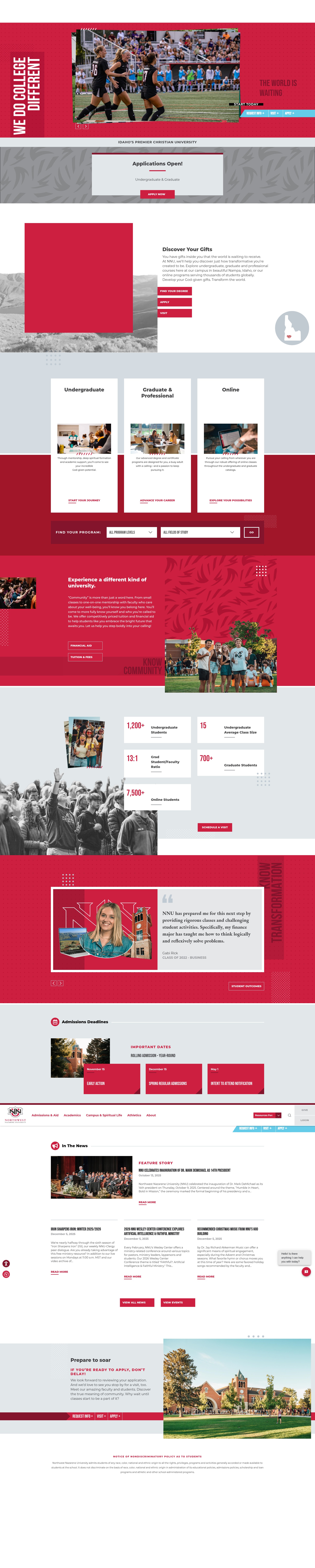 Screenshot of nnu.edu