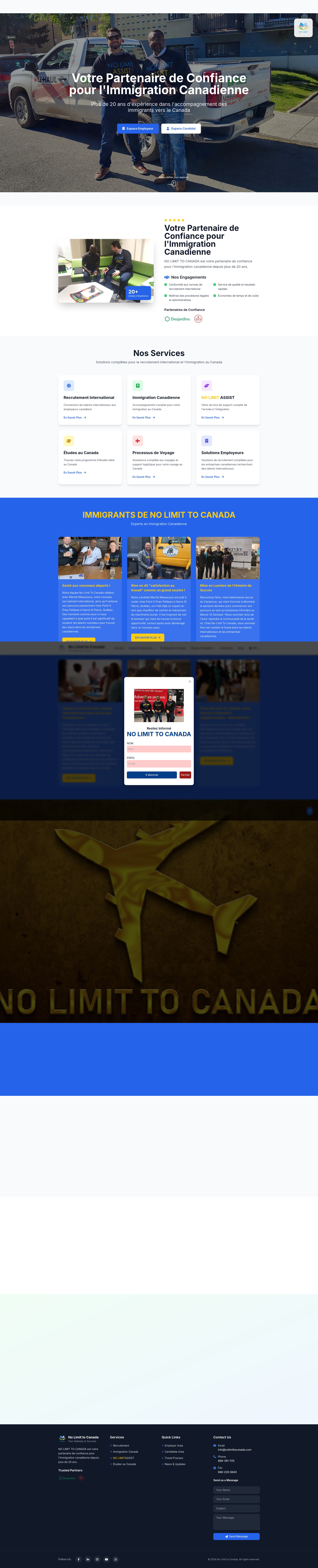 Screenshot of nolimittocanada.com