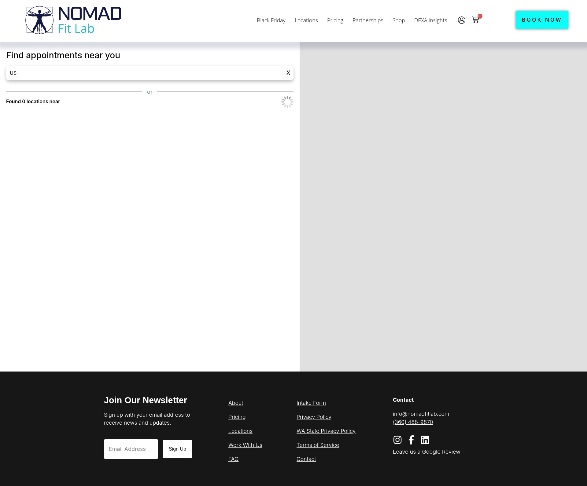 Screenshot of nomadfitlab.com