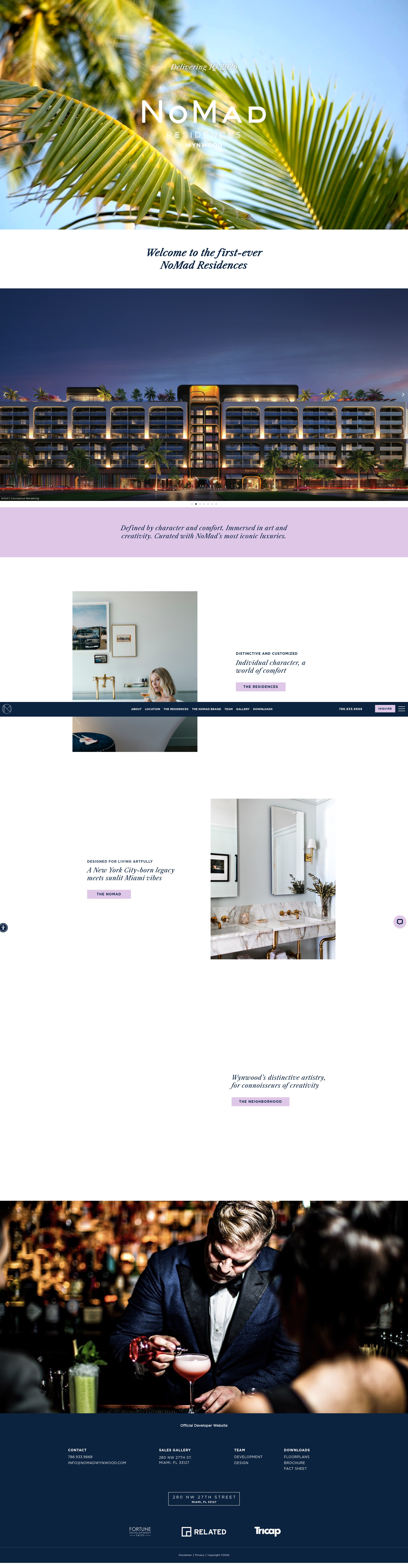 Screenshot of nomadwynwood.com
