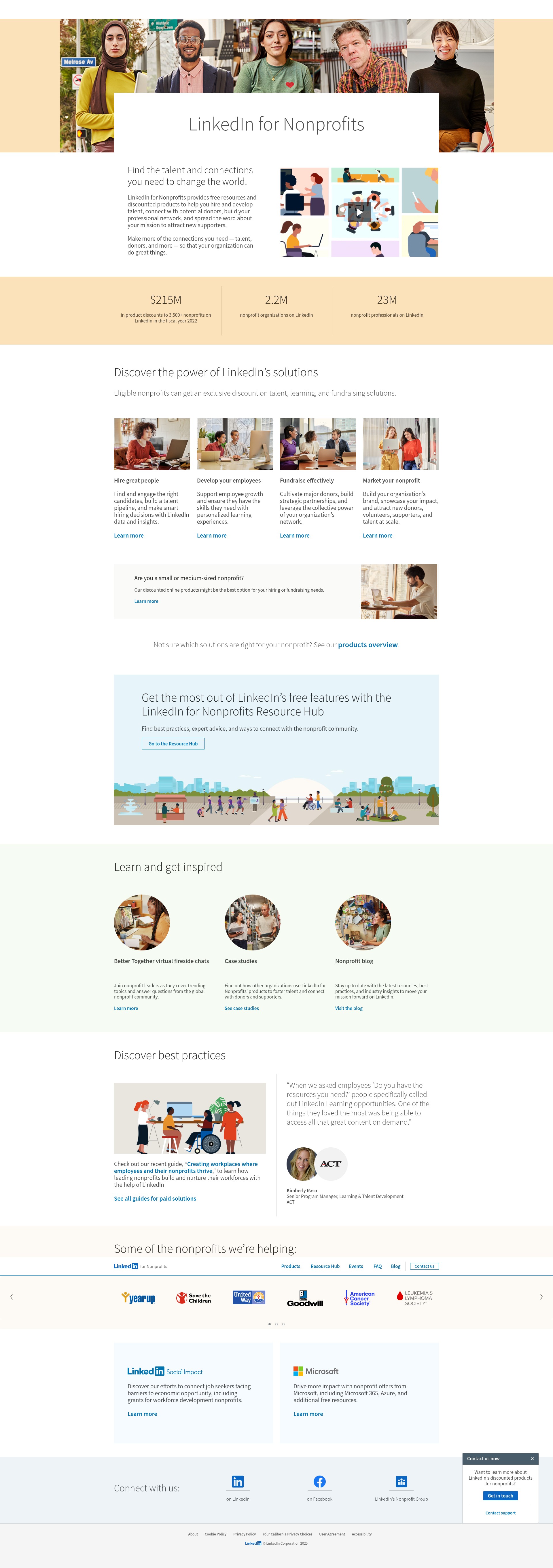 Screenshot of nonprofit.linkedin.com