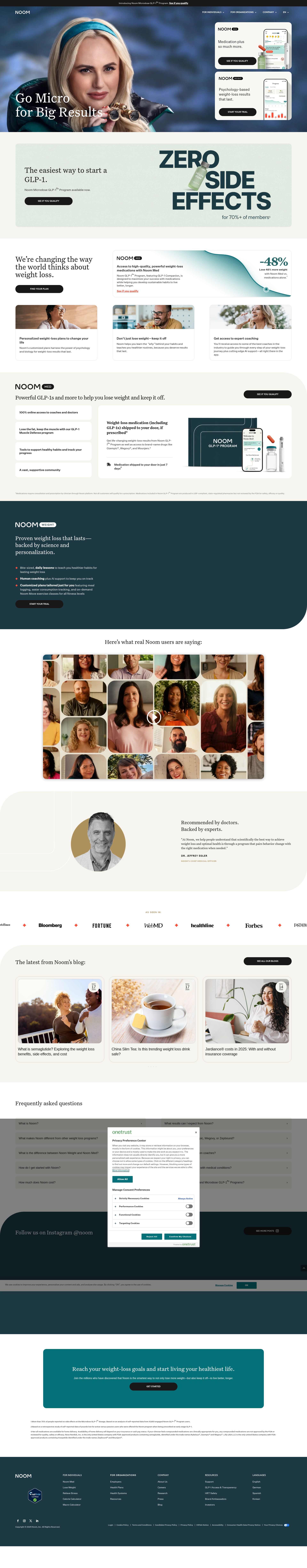 Screenshot of noom.com