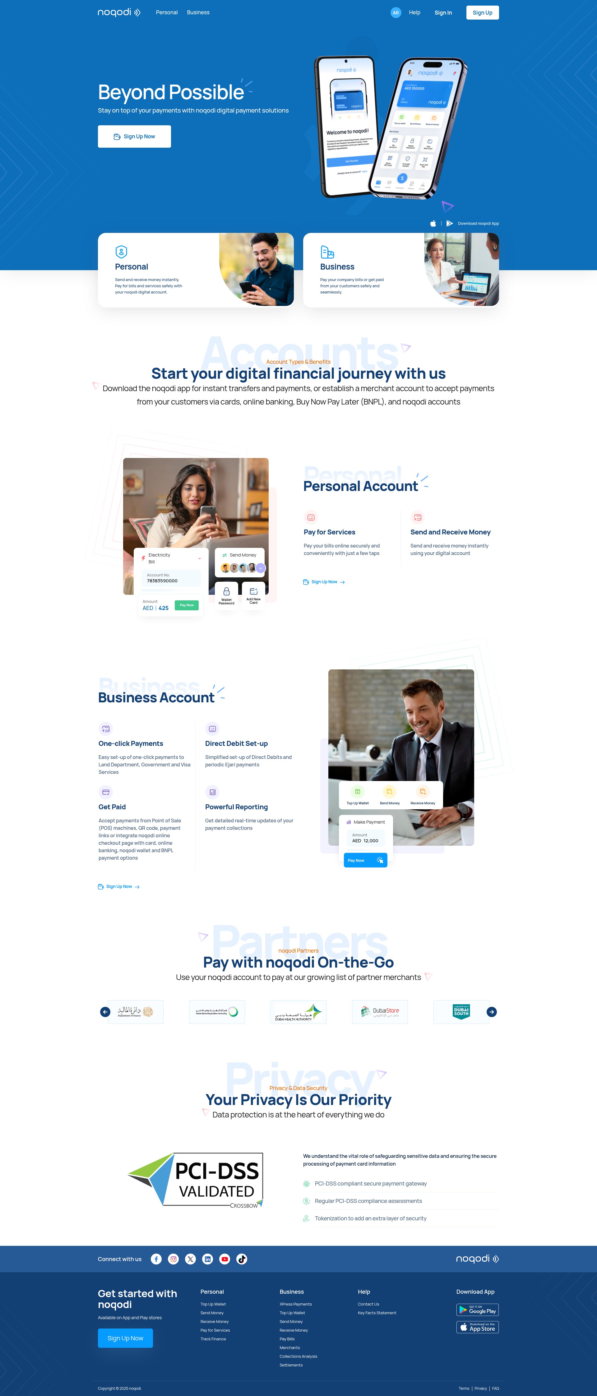 Screenshot of noqodi.com