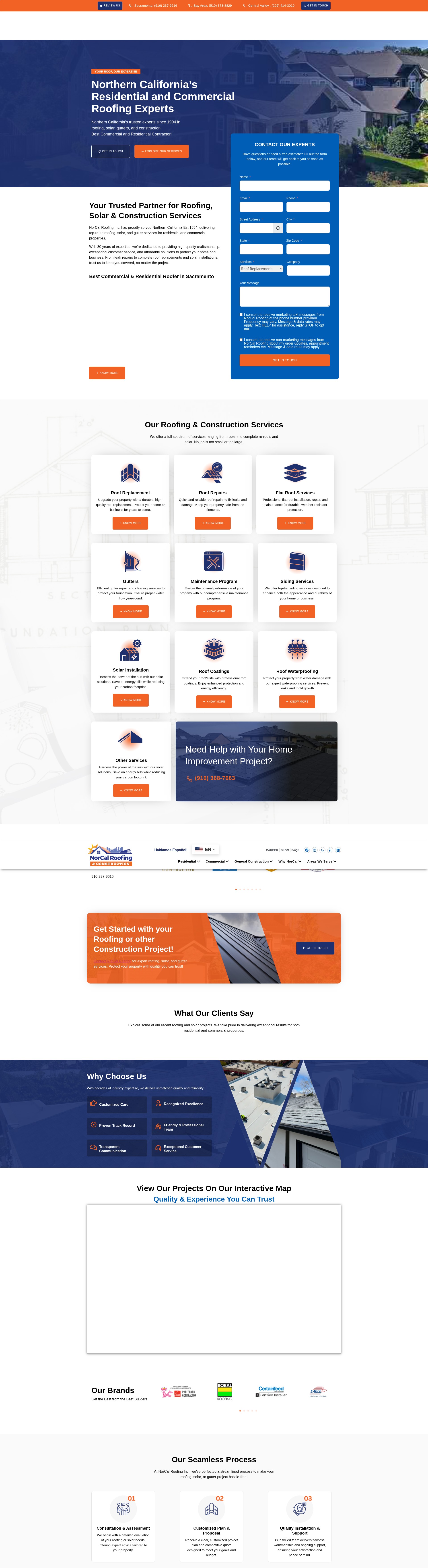 Screenshot of norcalroofing.com