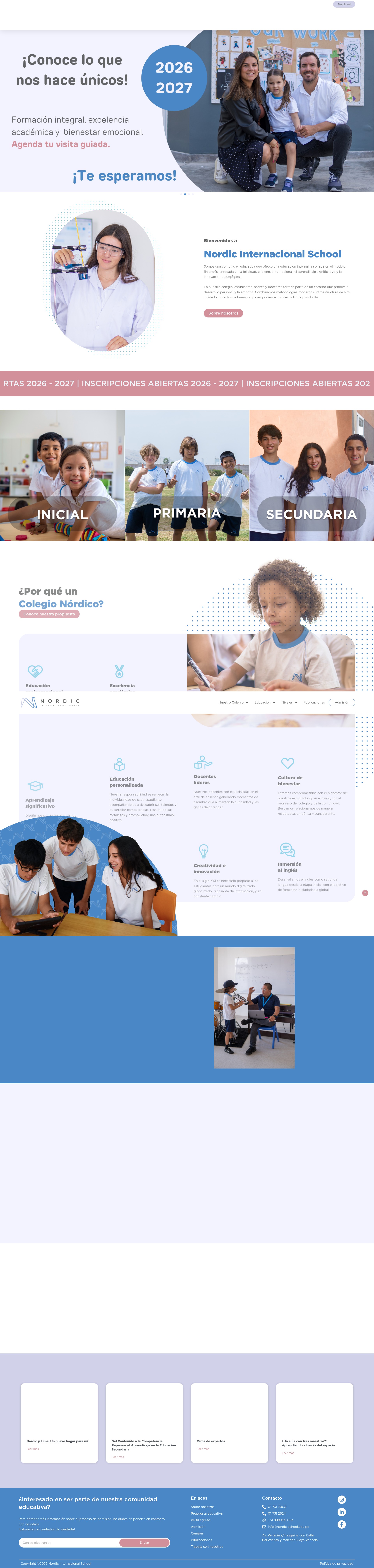 Screenshot of nordic-school.edu.pe